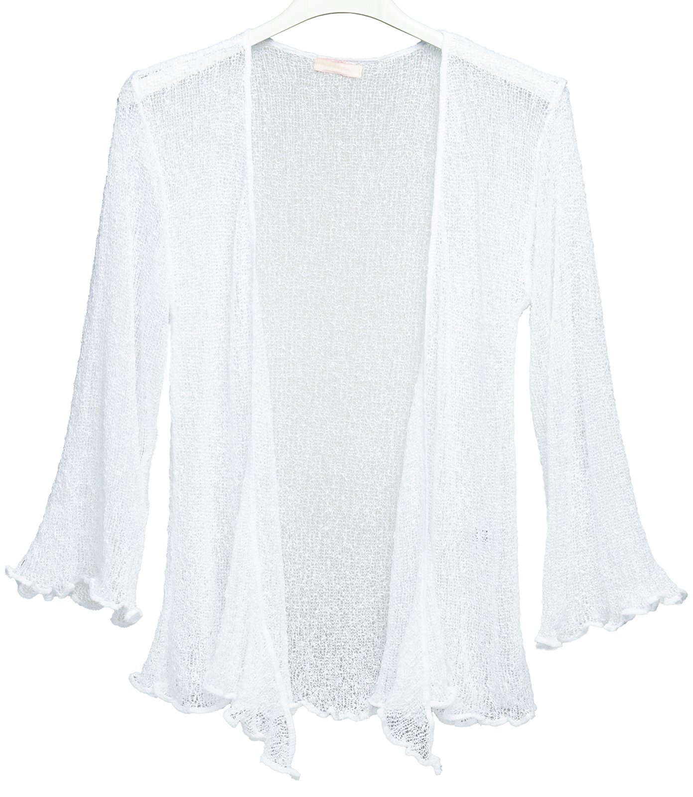 Strickjacke STJ022 angenehm leichter Damen Sommer Bolero mit 3/4 Arm