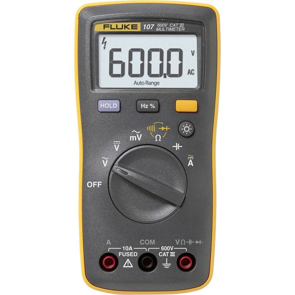 Fluke Multimeter 107/EUR Hand-Multimeter digital CAT IV 600 V Anzeige (Counts): 6000