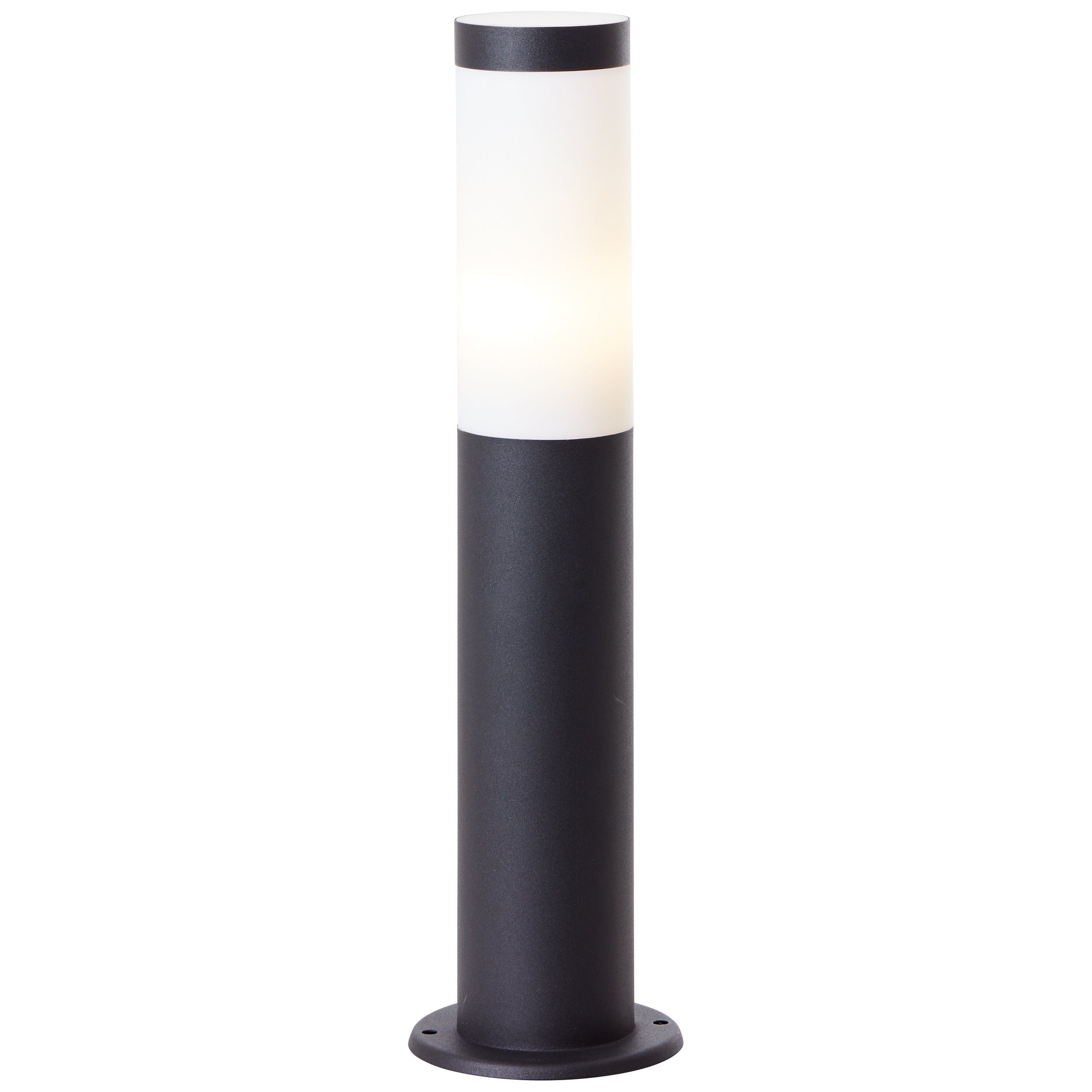 Lightbox Außen-Stehlampe, Geeignet für LED-Leuchtmittel, Außen Sockelleuchte, 45 cm Höhe, E27, IP44, Metall/Kunststoff, schwarz