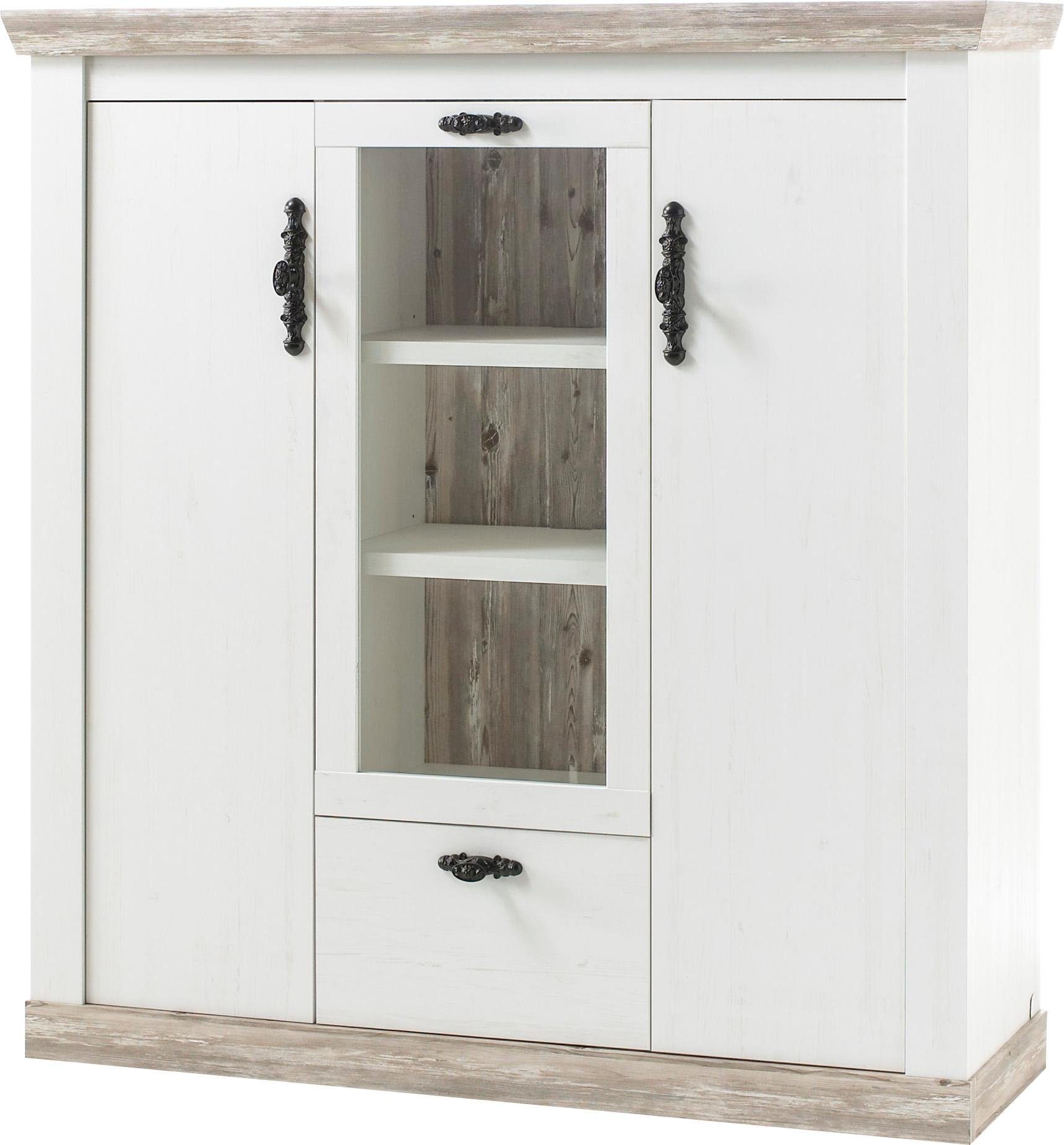 Home affaire Highboard "Florenz" im romantischen Landhaus-Look, Breite 140 günstig online kaufen