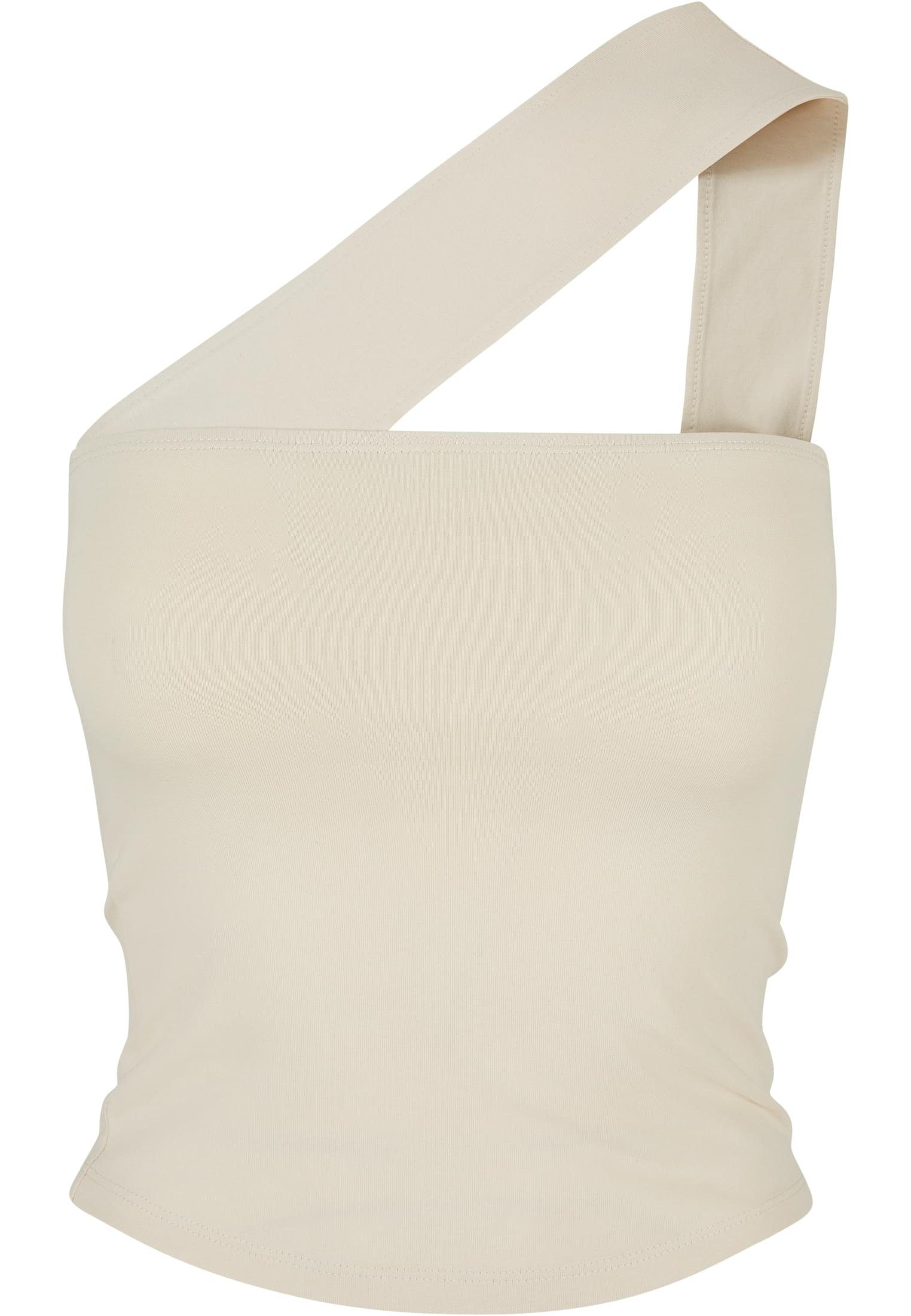URBAN CLASSICS T-Shirt Damen Ladies One Strap Top (1-tlg) whitesand