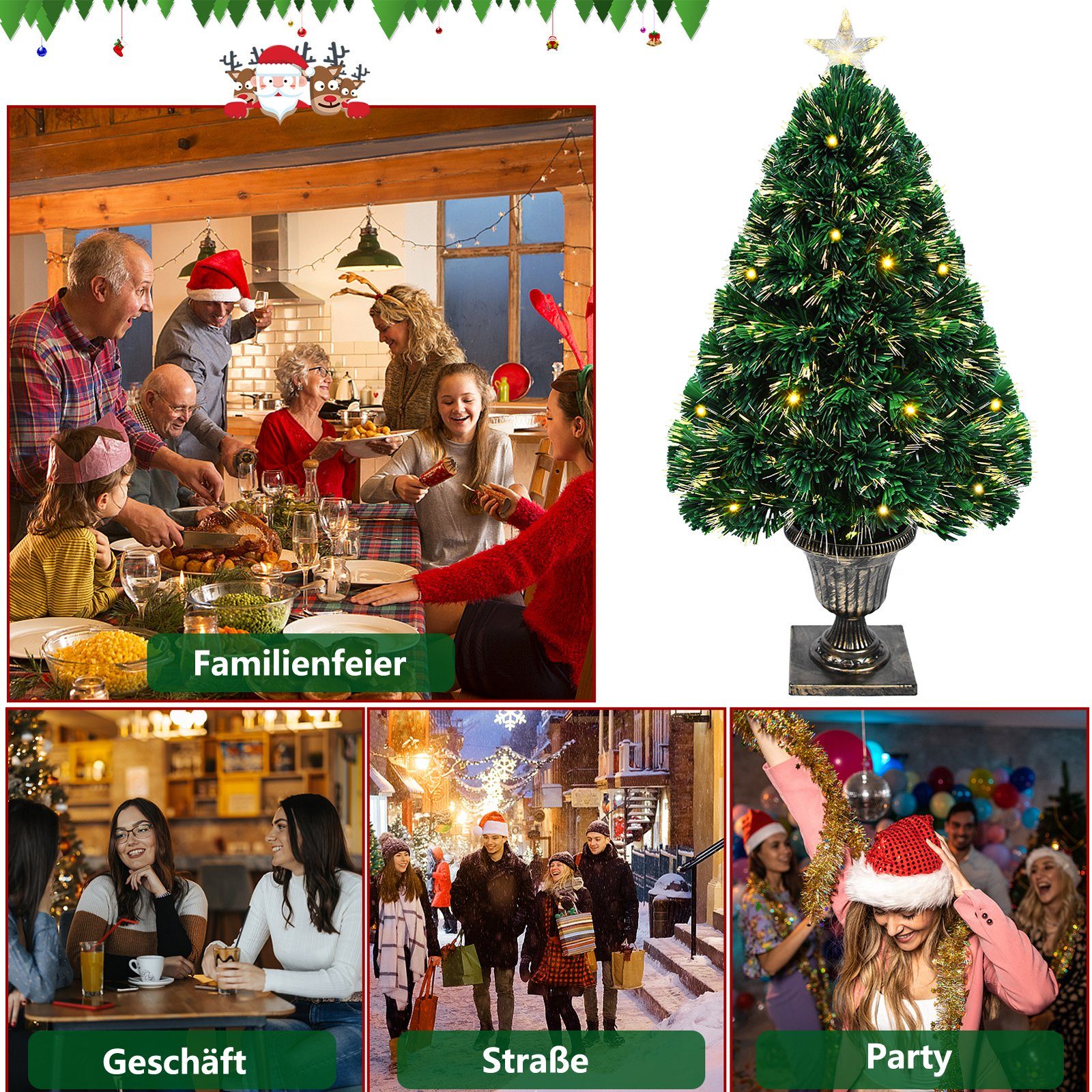 Beleuchtete Weidenzweige 5er-Set – 90 Cm, 50 Warmweiße LEDs, Herbst/Winter-Deko, Inkl. 3m Kabel, Braun