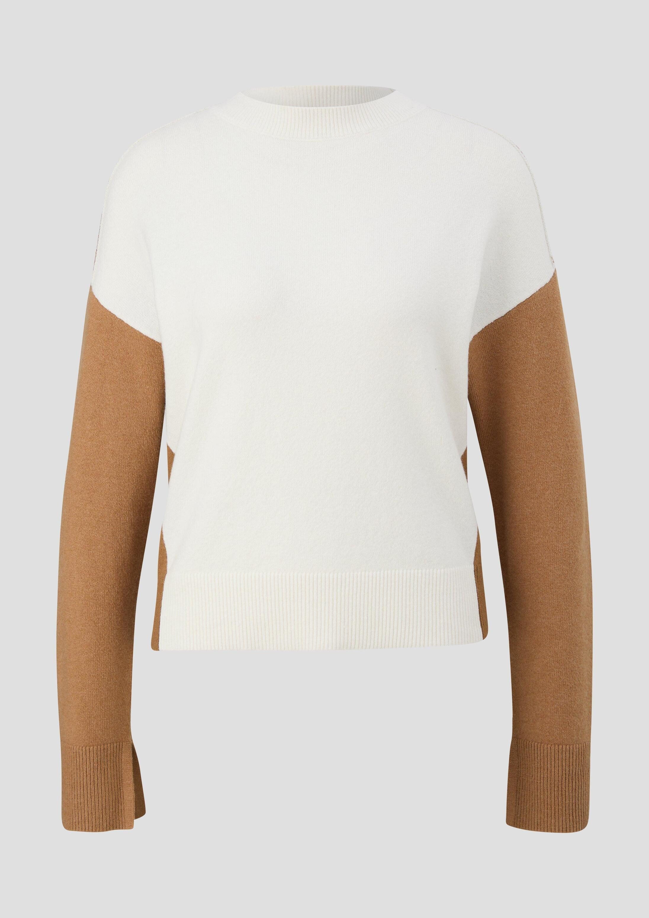 s.Oliver Longpullover Strickpullover Pullover aus Wollmix