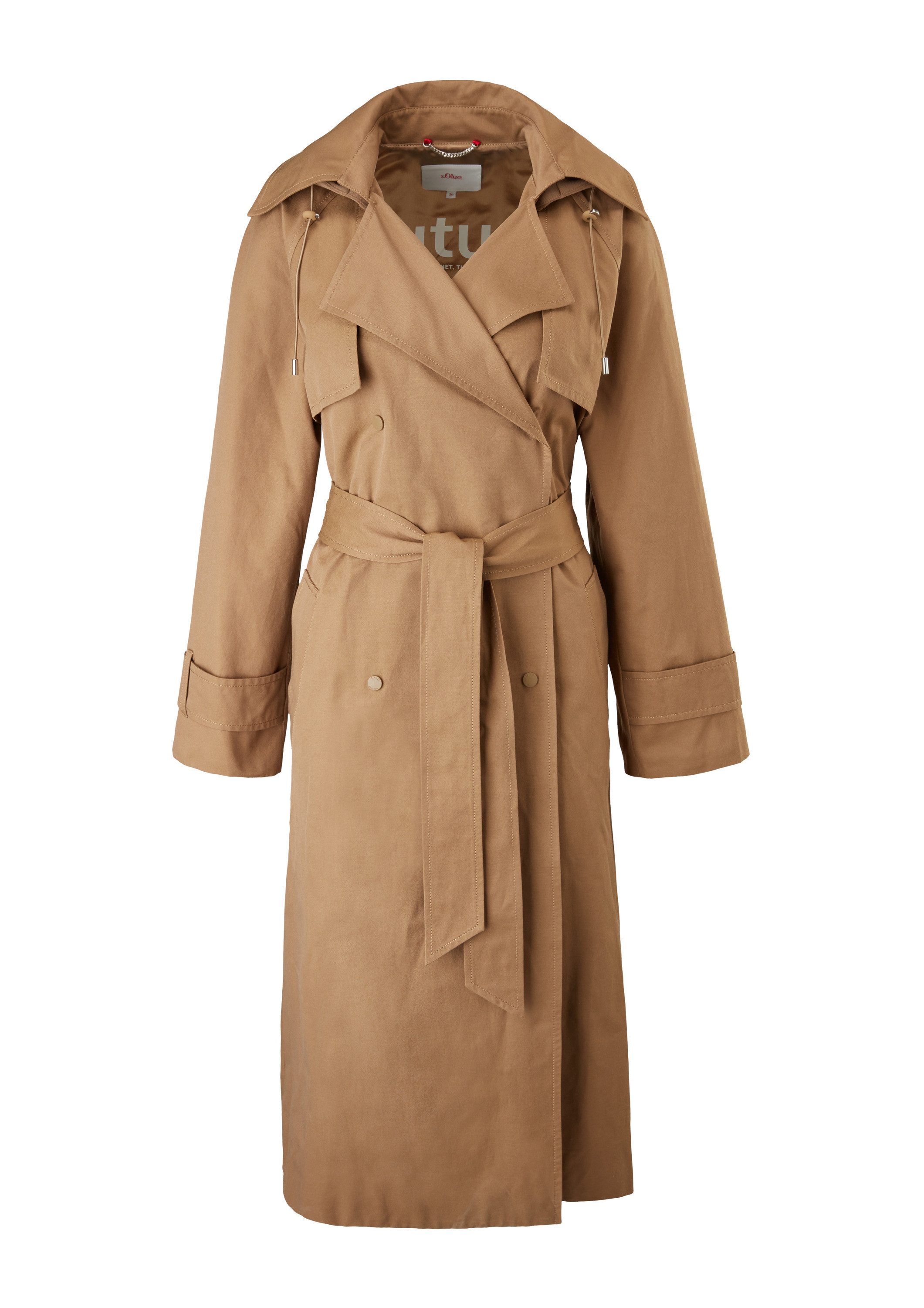 s.Oliver Trenchcoat Outdoor-Mantel Trenchcoat mit Kapuze günstig online kaufen