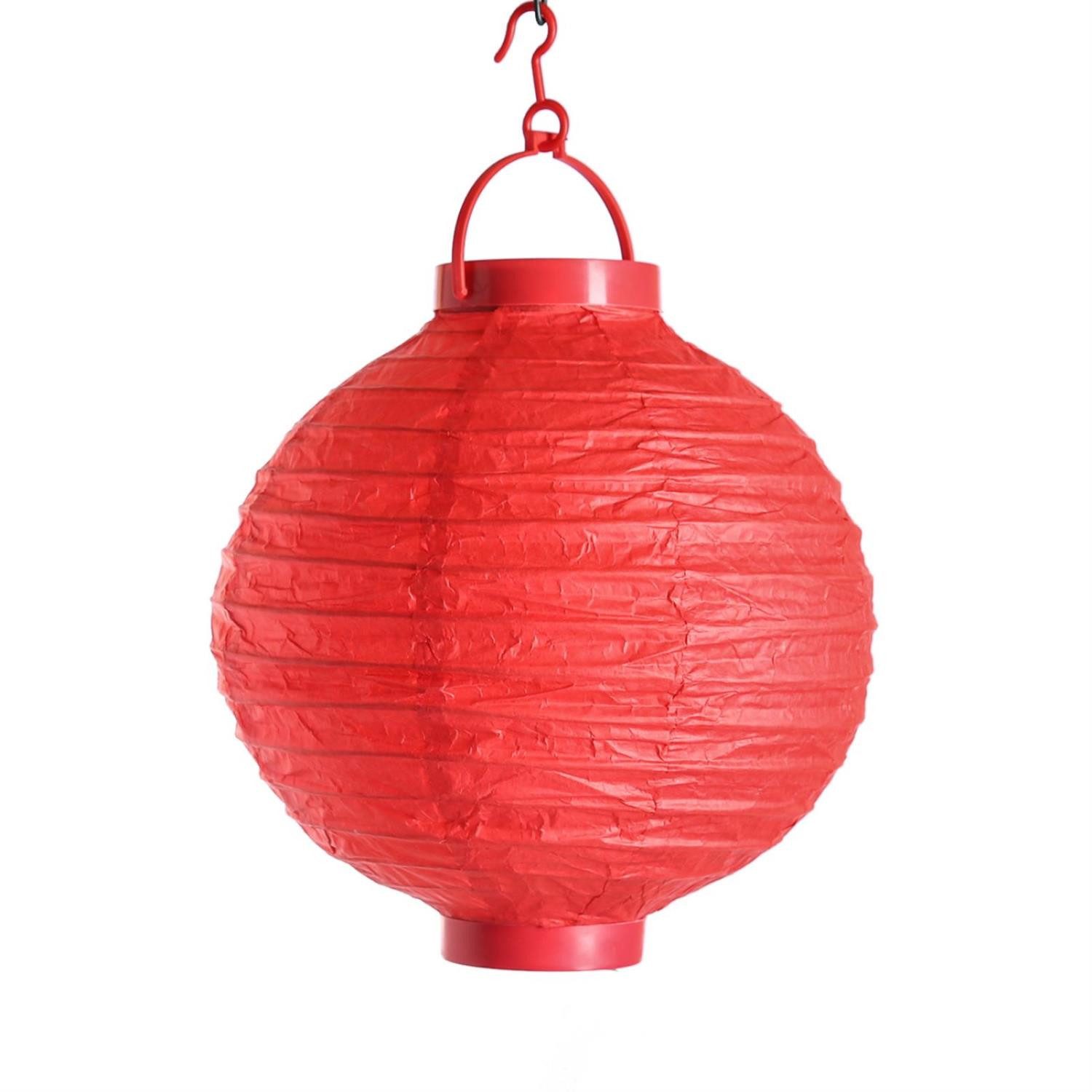 MARELIDA LED Lampion LED Lampion kaltweiße LED D: 30cm Kugel Laterne Partylampion rot, LED Classic, kaltweiss (5300K bis 6000K)
