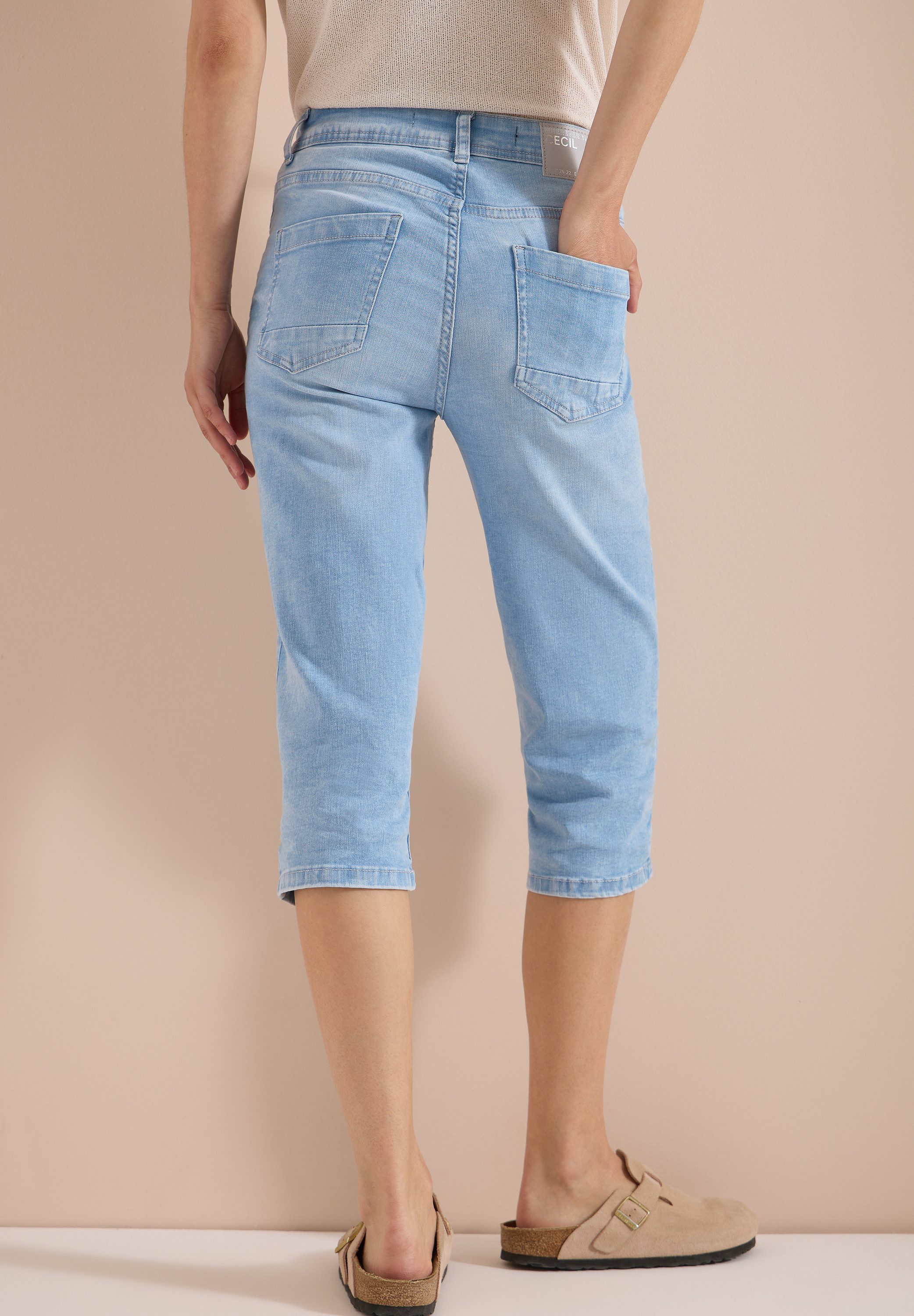 CECIL Caprijeans Style Toronto Slim Leg Jeans im Slim Fit/ mit Stretch