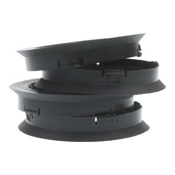 RKC Reifenstift 4X Zentrierringe Dunkelgrau Felgen Ringe + 1x Reifen Kreide, Maße: 74,1 x 56,1 mm