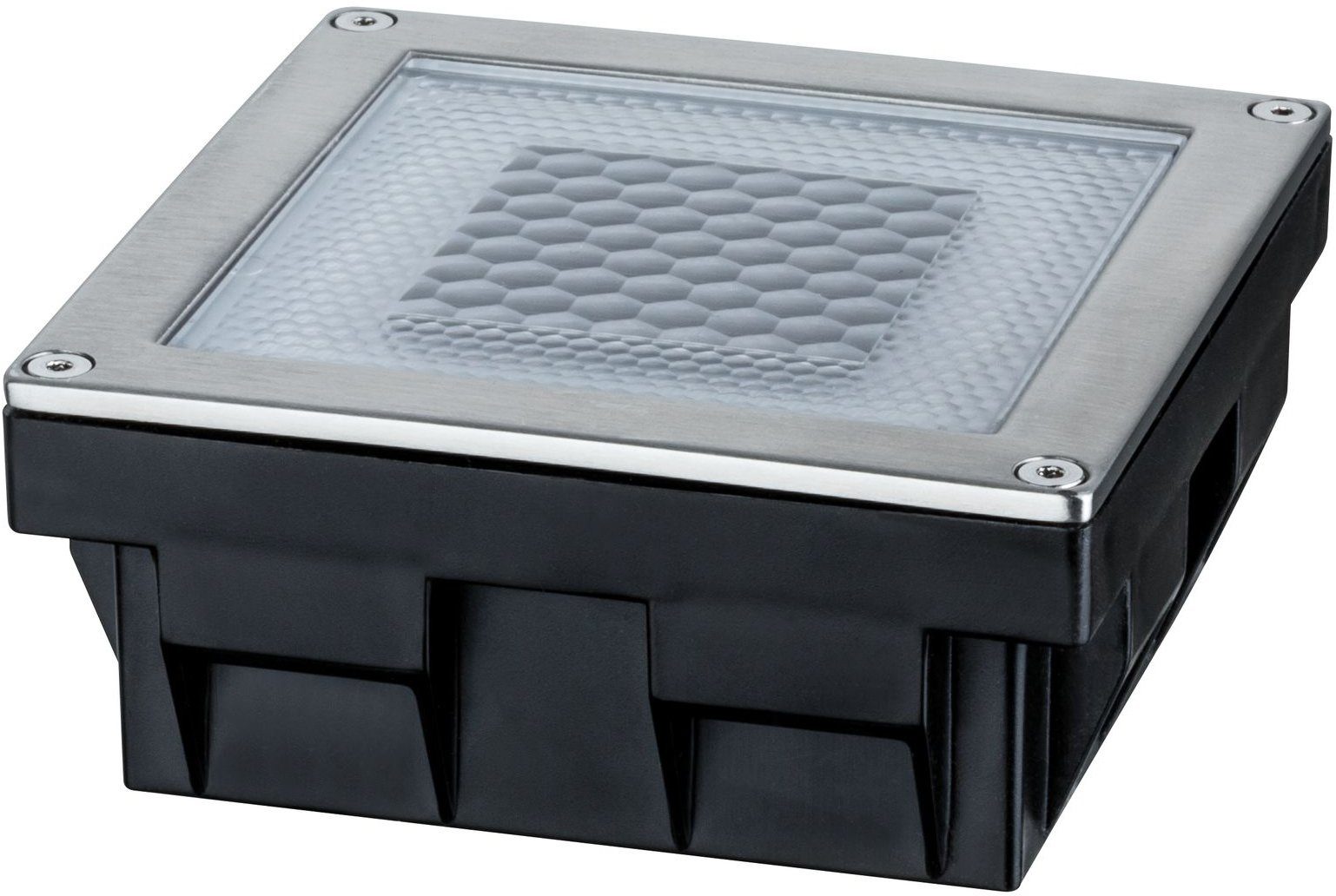 Paulmann LED Einbauleuchte Cube, LED Bodeneinbauleuchten-Set, LED-Board, Solar, integriert, fest Warmweiß, Edelstahl