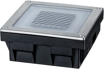 Paulmann LED Einbauleuchte Cube, LED fest integriert, Warmweiß, LED-Board, Bodeneinbauleuchten-Set, Solar, Edelstahl