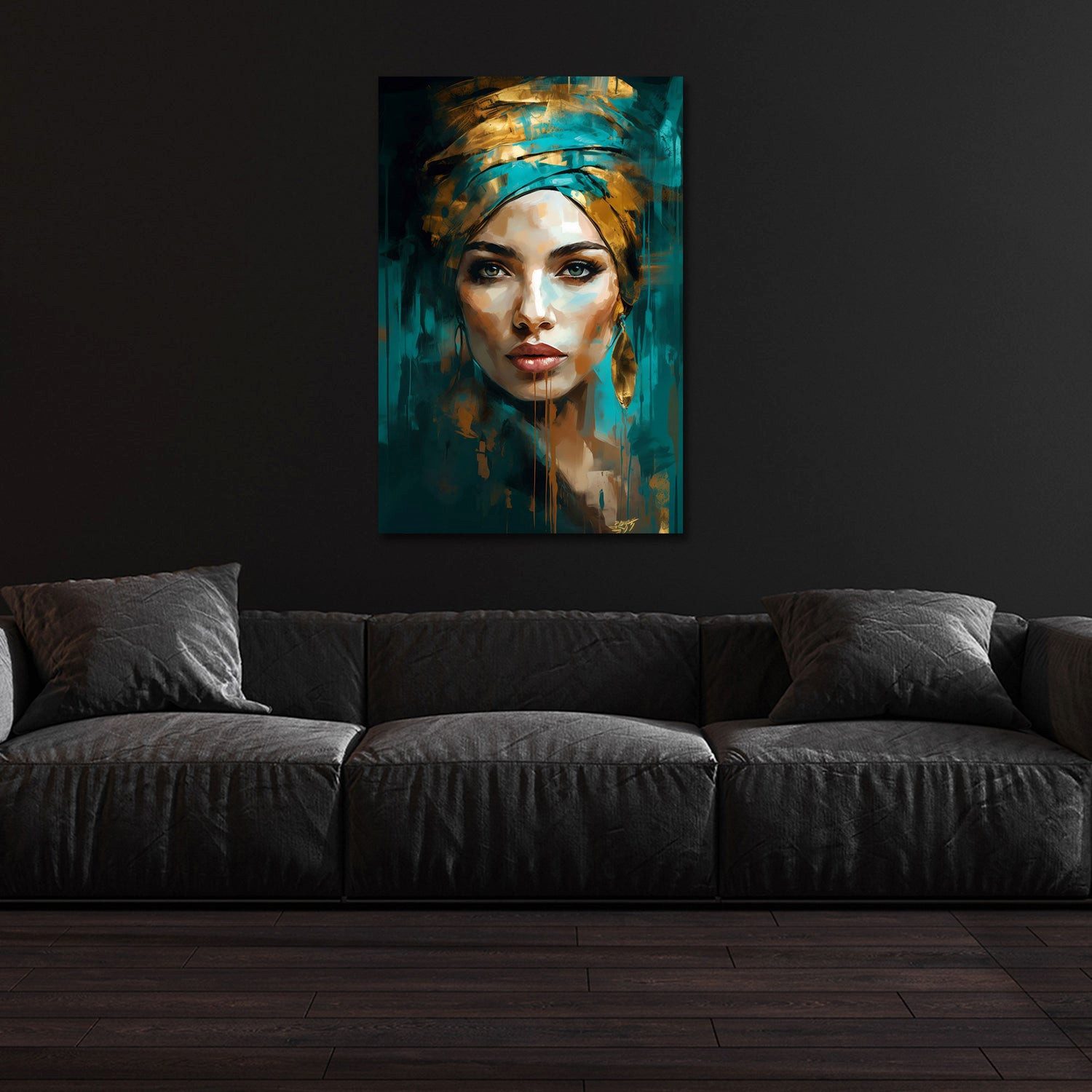 Artedinoi Leinwandbild Frau Porträt abstrakt modern Wandbild Leinwandbild Kunstdruck XL Wandd, Frauenporträt, modern abstrakt