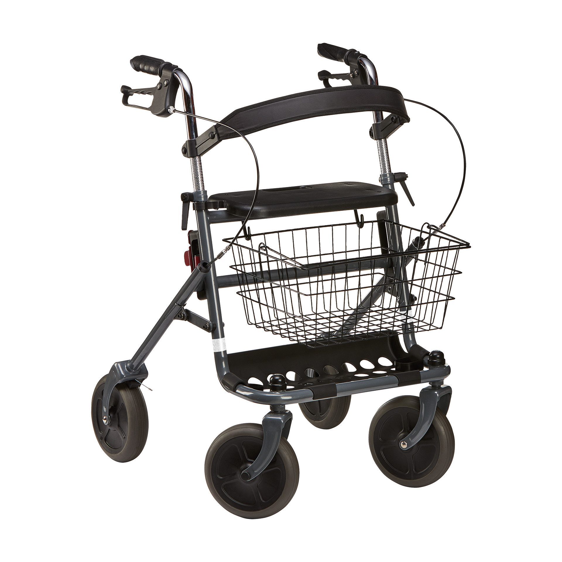 Dietz Group Rollator FAKTO+ Standardrollator in Mangan Grey, Umfangreiches Zubehör, Leichtgewicht mit 8,3 kg