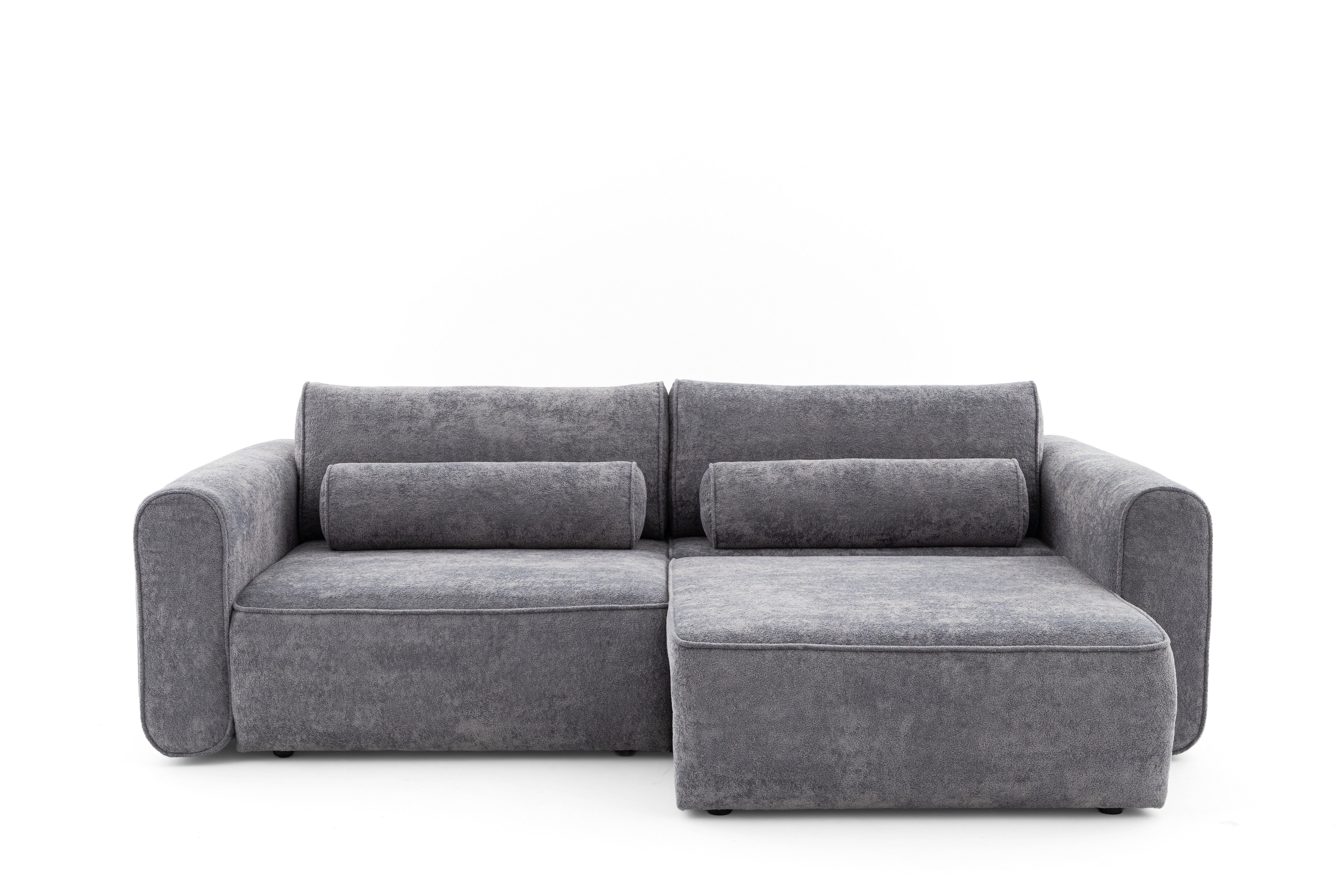 Muffo Ecksofa MOTION, Lose Rückenpolster, Ein 2-in-1-Ecksofa, das sich in ein Sofa verwandeln lässt