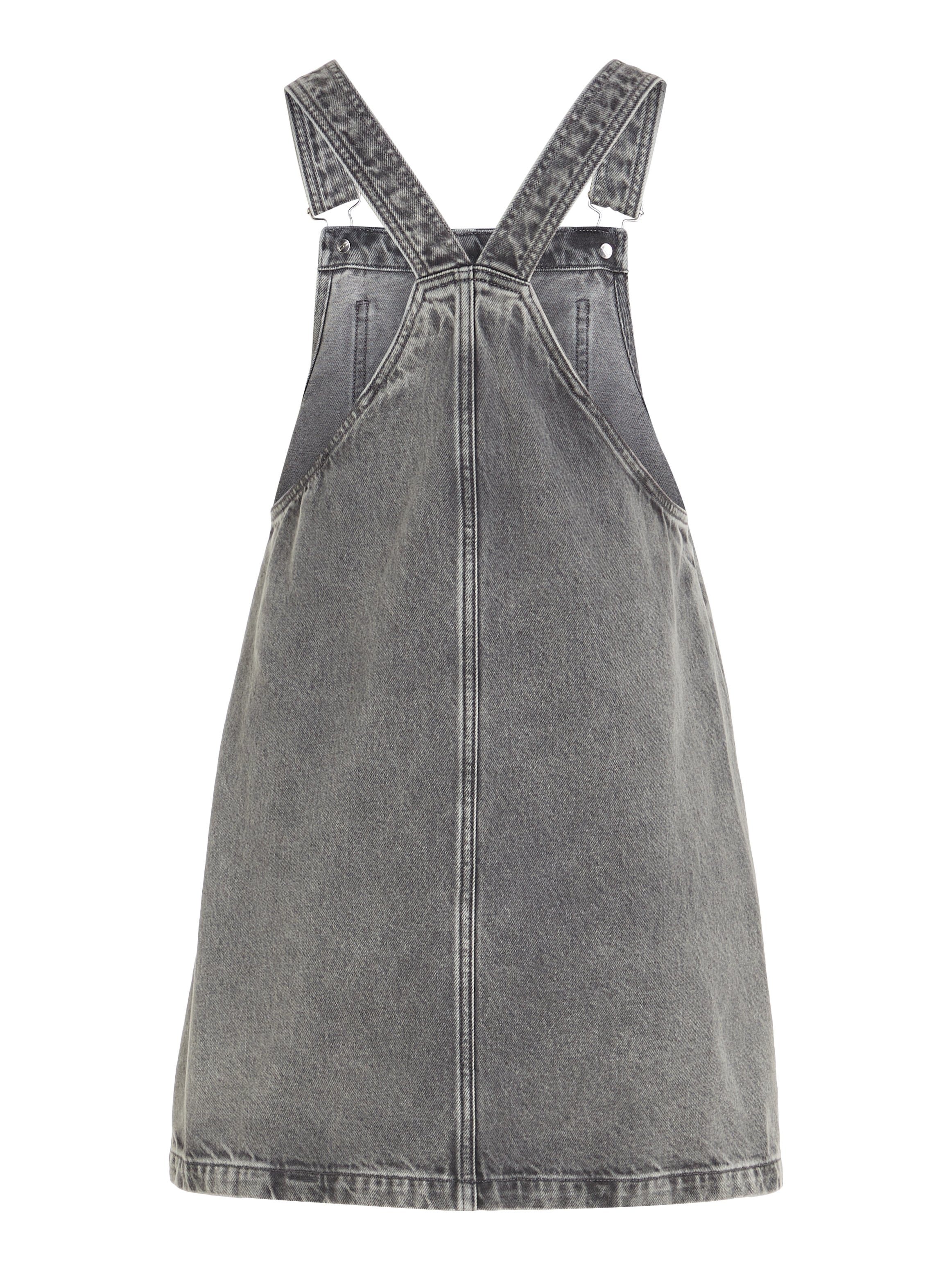 Tommy DRESS PINAFORE DG4072 Markenlabel Jeans Jeanskleid mit Tommy Jeans