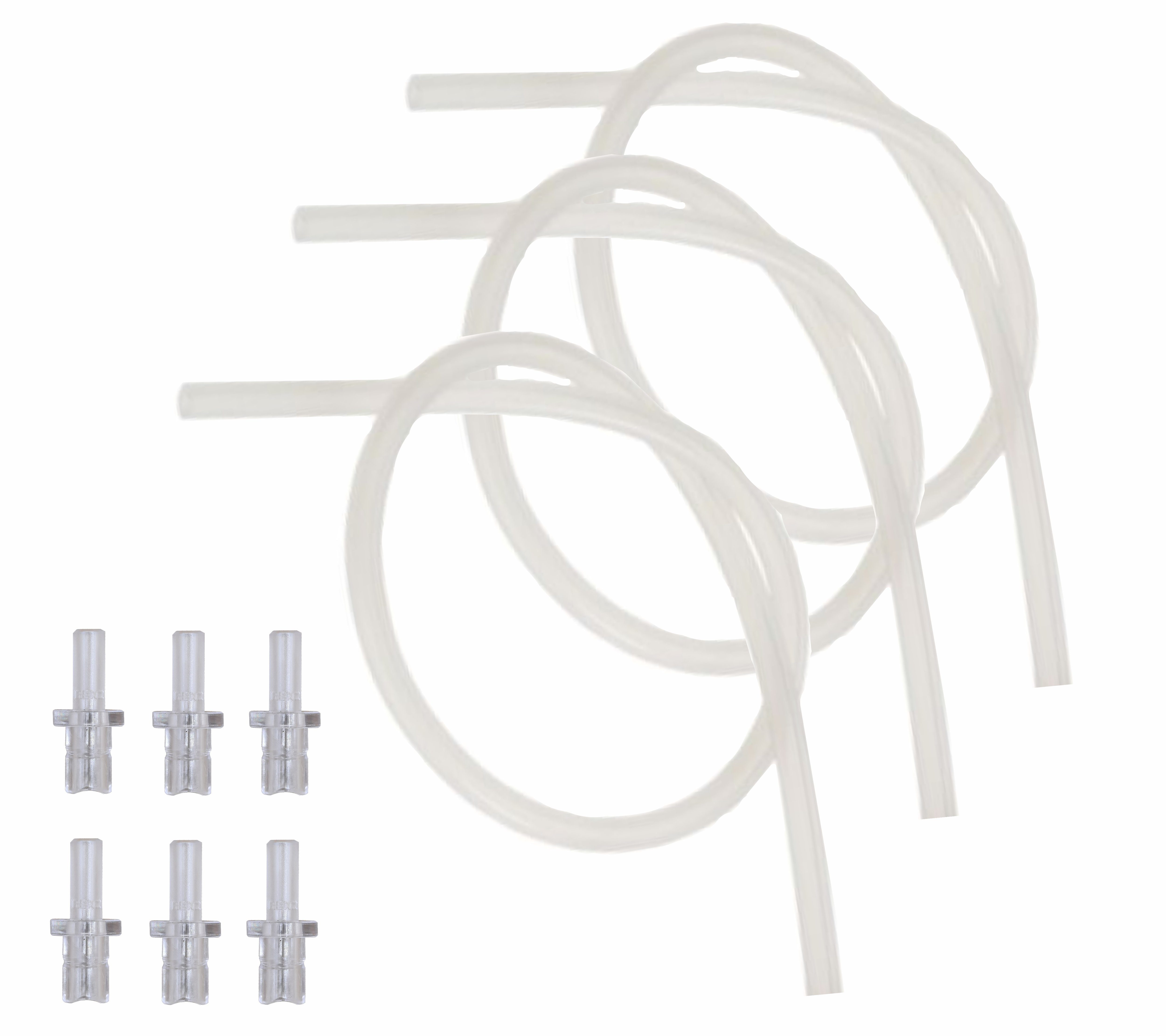 RENZ Milchschlauch Schlauch 3 Stück und 6 Stück Anschlussnippel, Zubehör für Jura Kaffeevollautomaten Z5 Z6 Z7 Z8 Z9 Z10 X5 J9 E8 S8 WE8 Cool-Control GIGA Impressa Isoliermilchbehälter Milchbehälter, Milchschlauch, Adapter transparent, Verbinder für Aufschäumdüsen