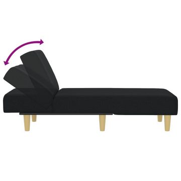 vidaXL Chaiselongue Chaiselongue Schwarz Stoff, 1 Teile