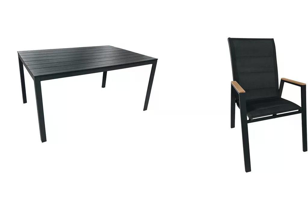 Greemotion Gartenlounge-Set Merida mit Tisch und Stapelstühlen, (7-tlg)