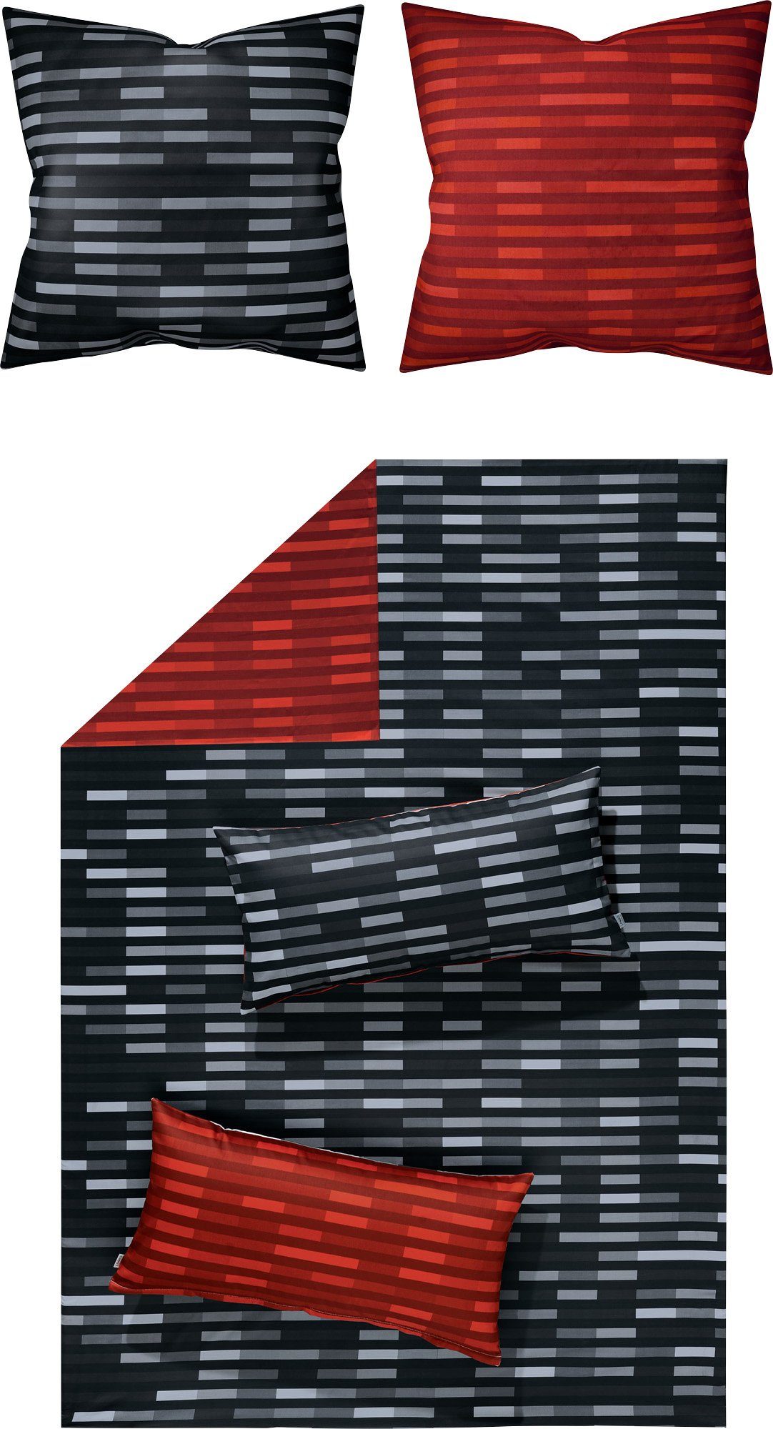 LOOKS by Wolfgang Joop Bettwäsche Wendebettwäsche, Biber, Streifen günstig online kaufen