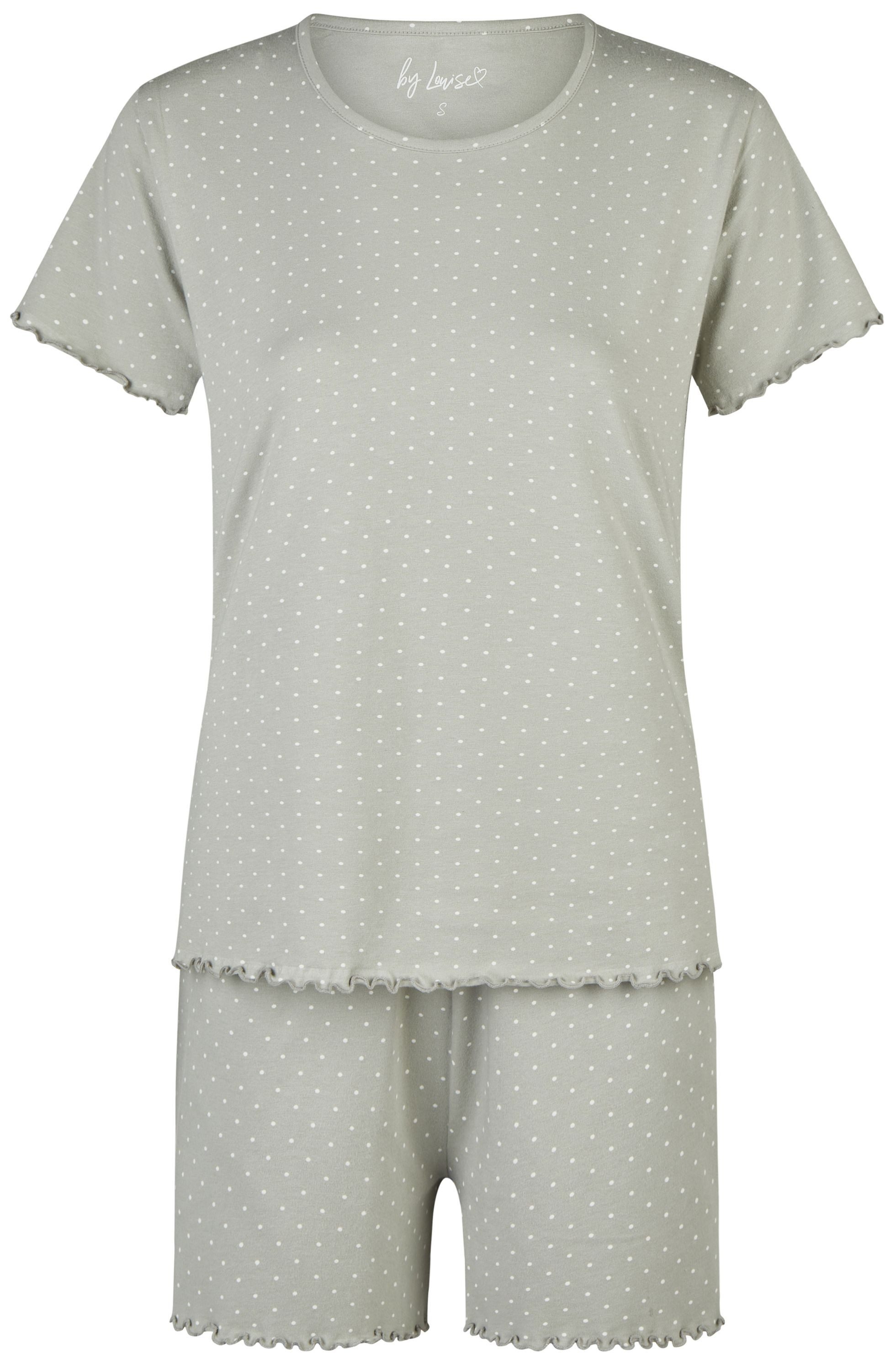 By Louise Shorty Sleep Chic (Set, 2 tlg., 2-teilig) Damen Pyjama Shorty Kurzarm Baumwolle Sommer