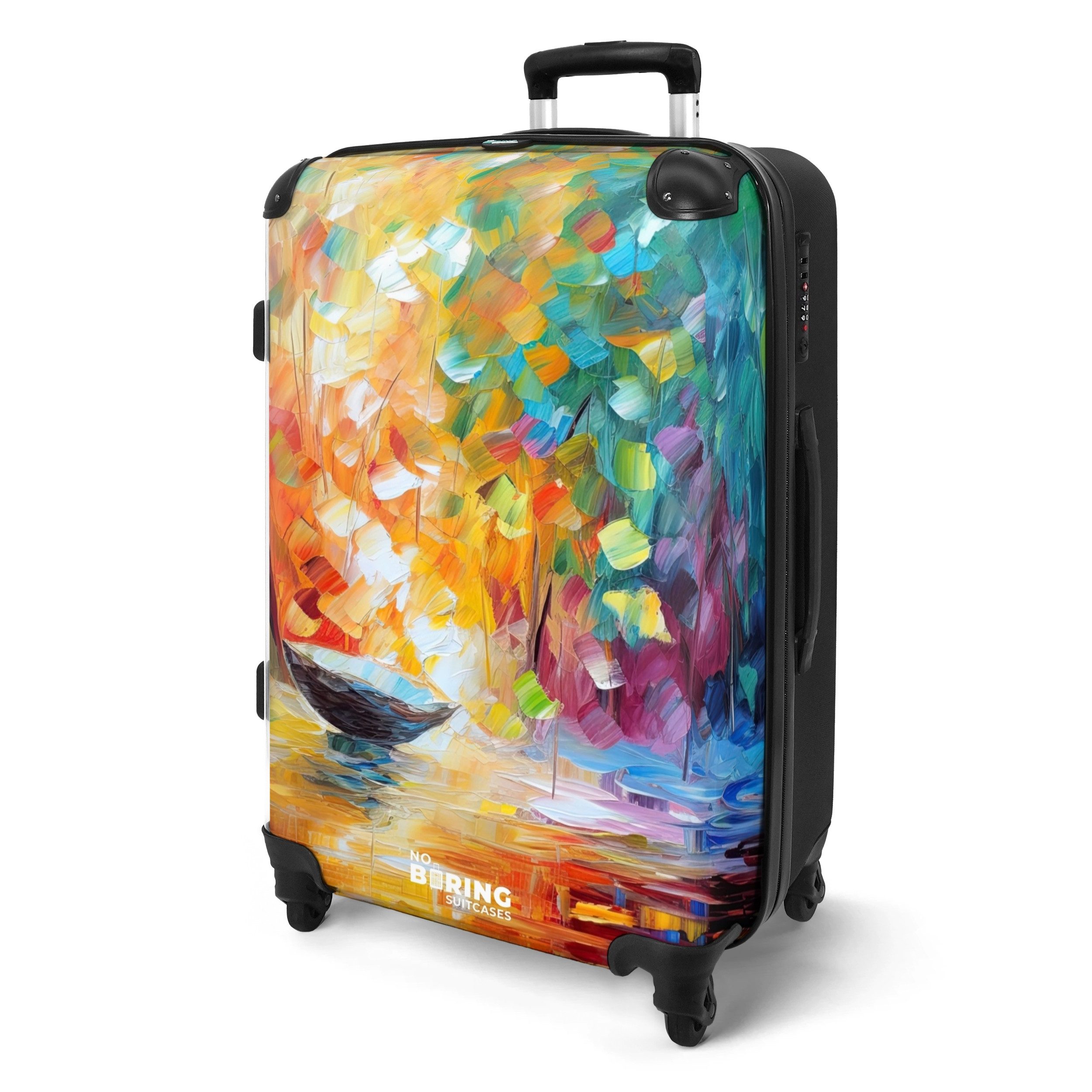 NoBoringSuitcases.com© Hartschalen-Trolley Bunt - Ölfarbe - günstig online kaufen