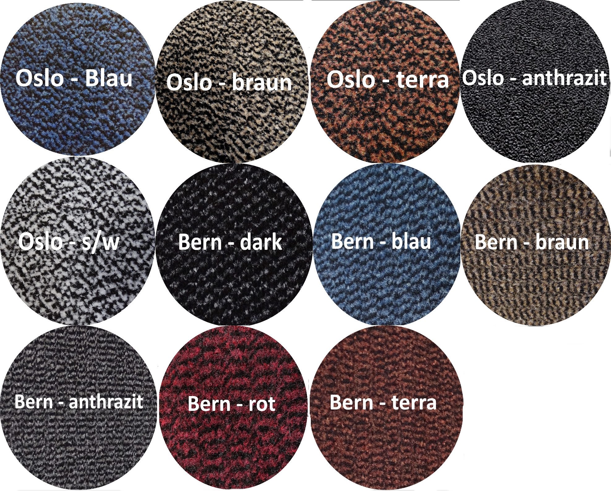 Mertex Fußmatte Schmutzfangmatte mit Kettelkante in vielen Größen, rund