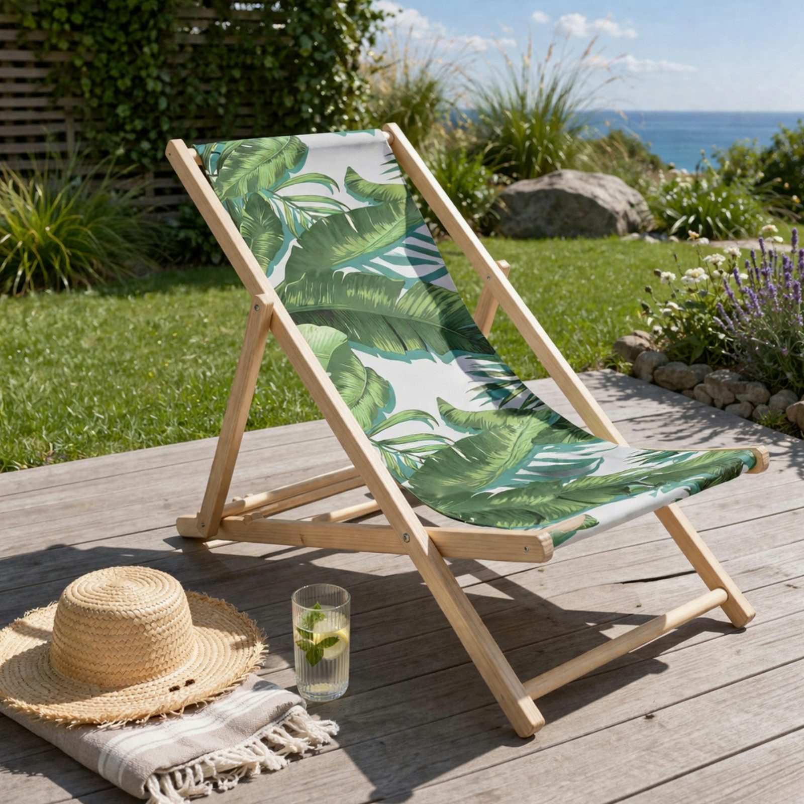 HAGO Gartenstuhl Strandliege Sonnenliege Liegestuhl Gartenstuhl Gartenliege Klappstuhl (1 St)