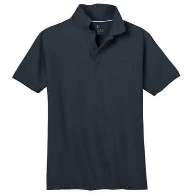 Kitaro Poloshirt »Übergrößen Herren Poloshirt Basic navy Piqué Kitaro«