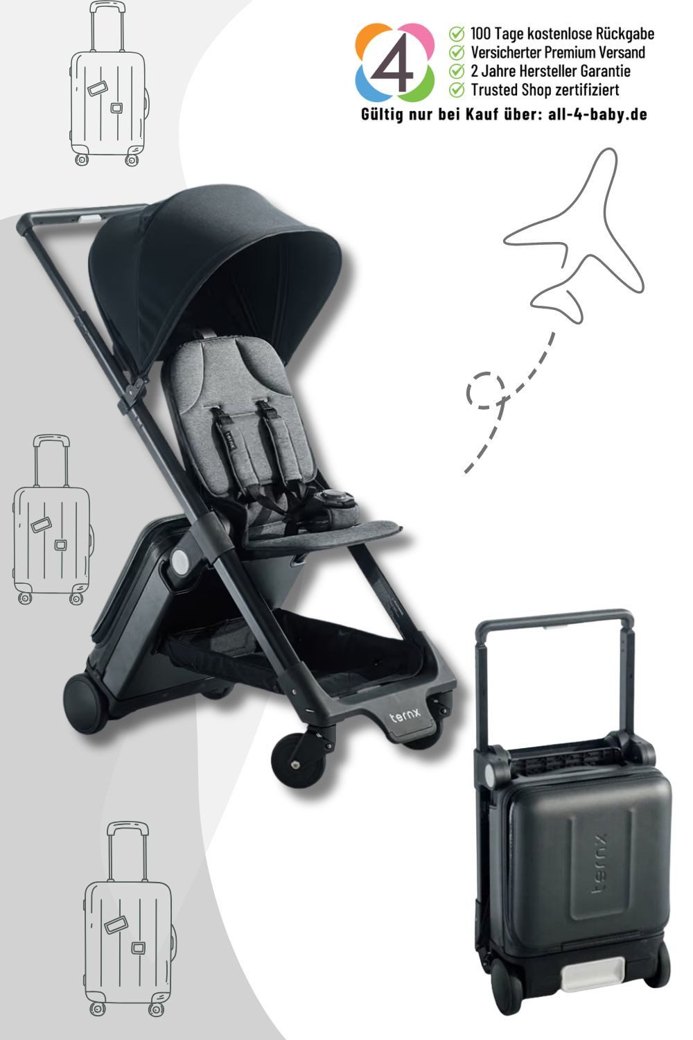 ternx Kinder-Buggy Carry On - Reisekinderwagen