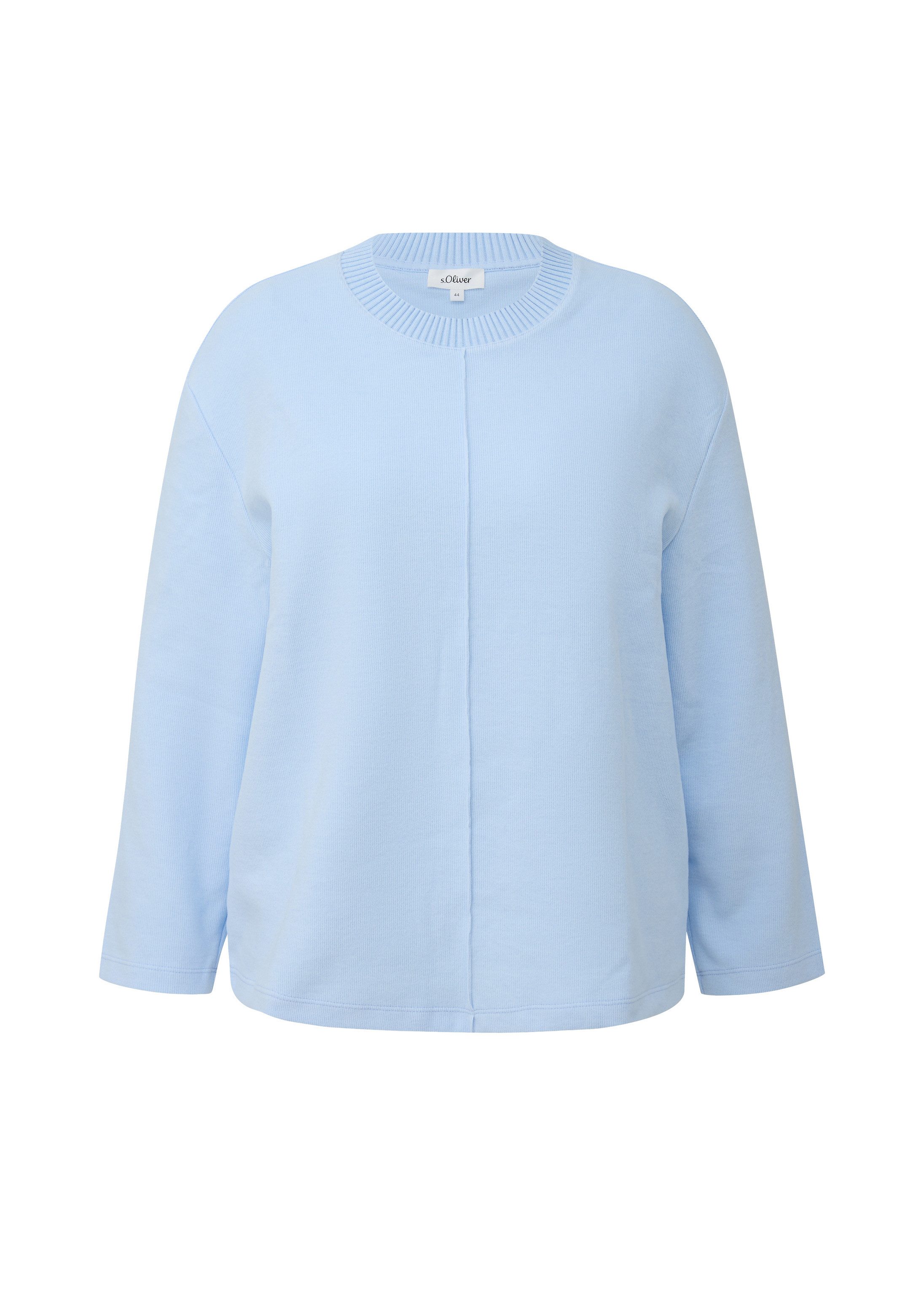 s.Oliver Sweatshirt Sweatshirt Angerautes Sweatshirt im Relaxed Fit