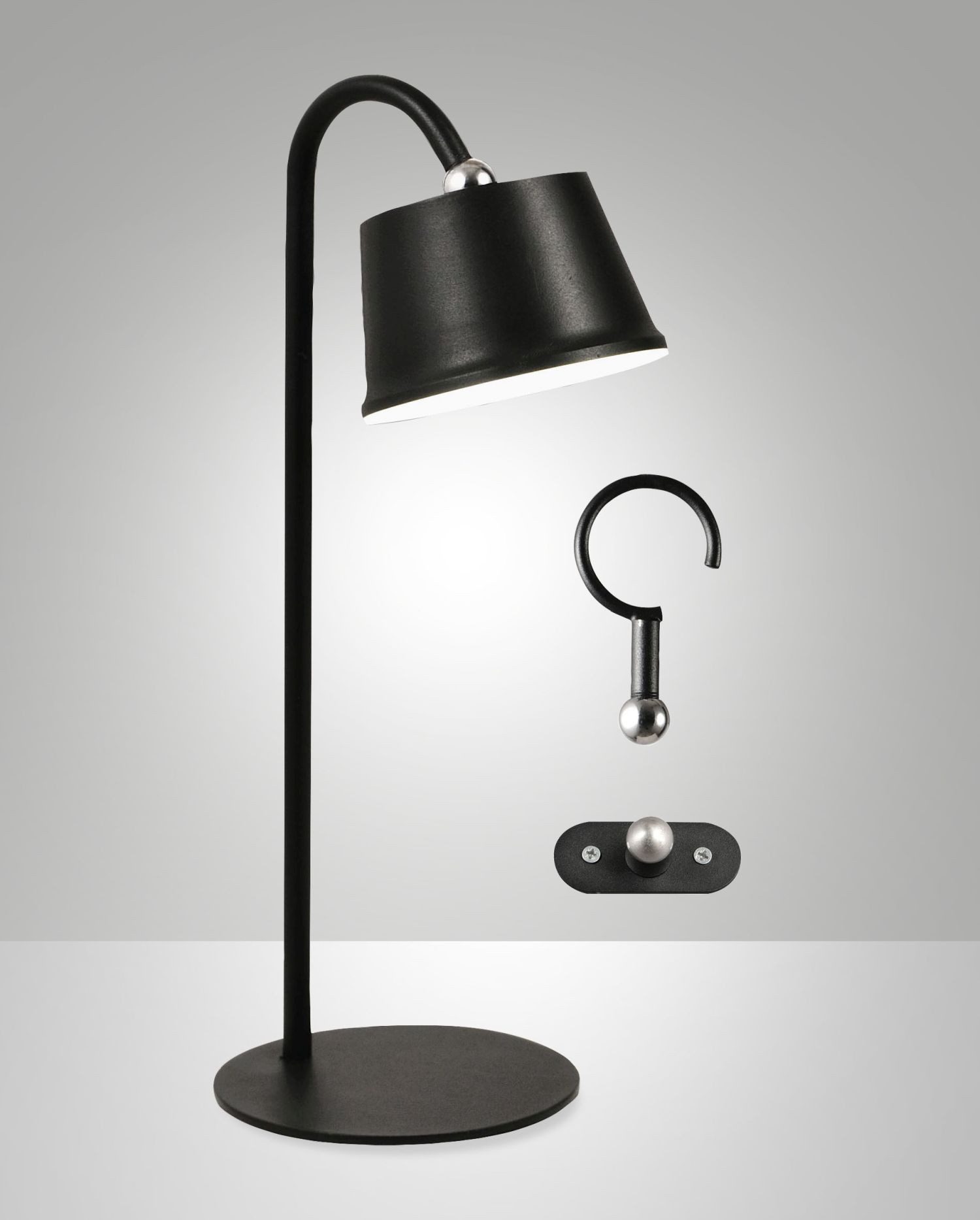 Licht-Erlebnisse Gartenleuchte ZIFI, LED fest integriert, Warmweiß, Akku LED dimmbar Metall 33,5 cm IP54 Schwarz 3000 K 320 lm Modern