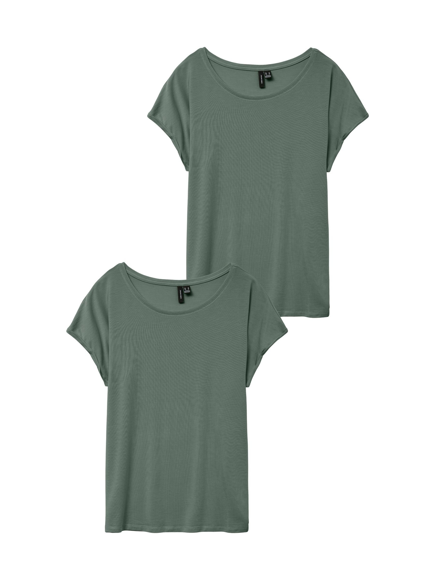 Vero Moda T-Shirt 2er-Pack Einfarbiges Stretch günstig online kaufen