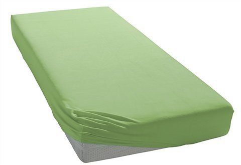 Spannbettlaken Jersey-Elasthan Aqua in Gr. 90x200, 140x200 oder 180x200 cm