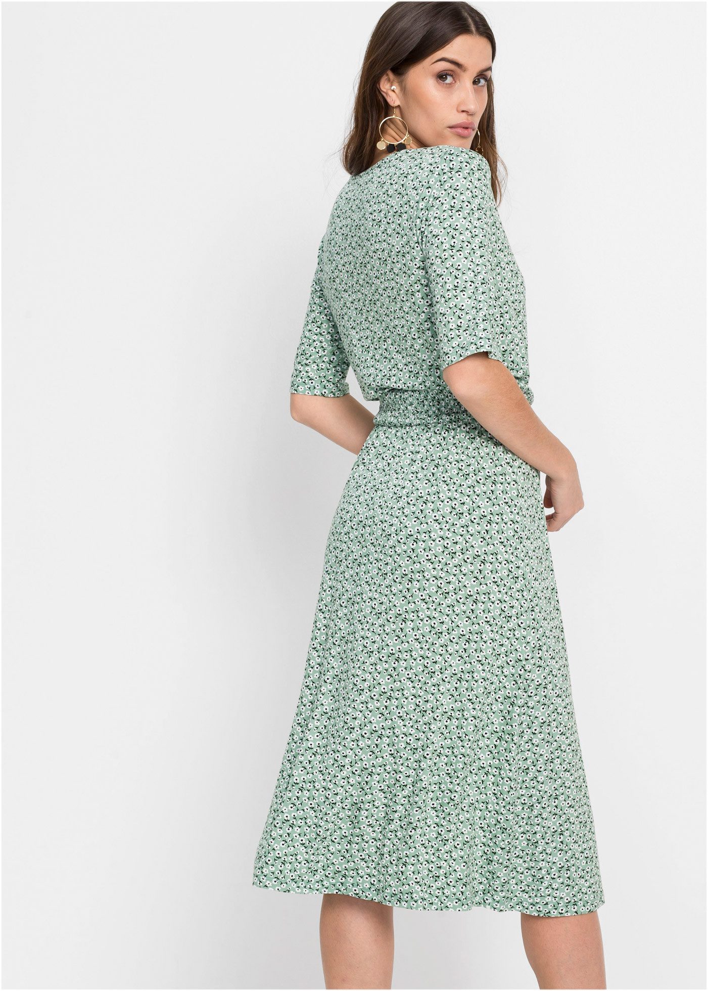 bonprix Jerseykleid für sommerliche Tage, aus Viskose und Elasthan, Kurzarm-Design