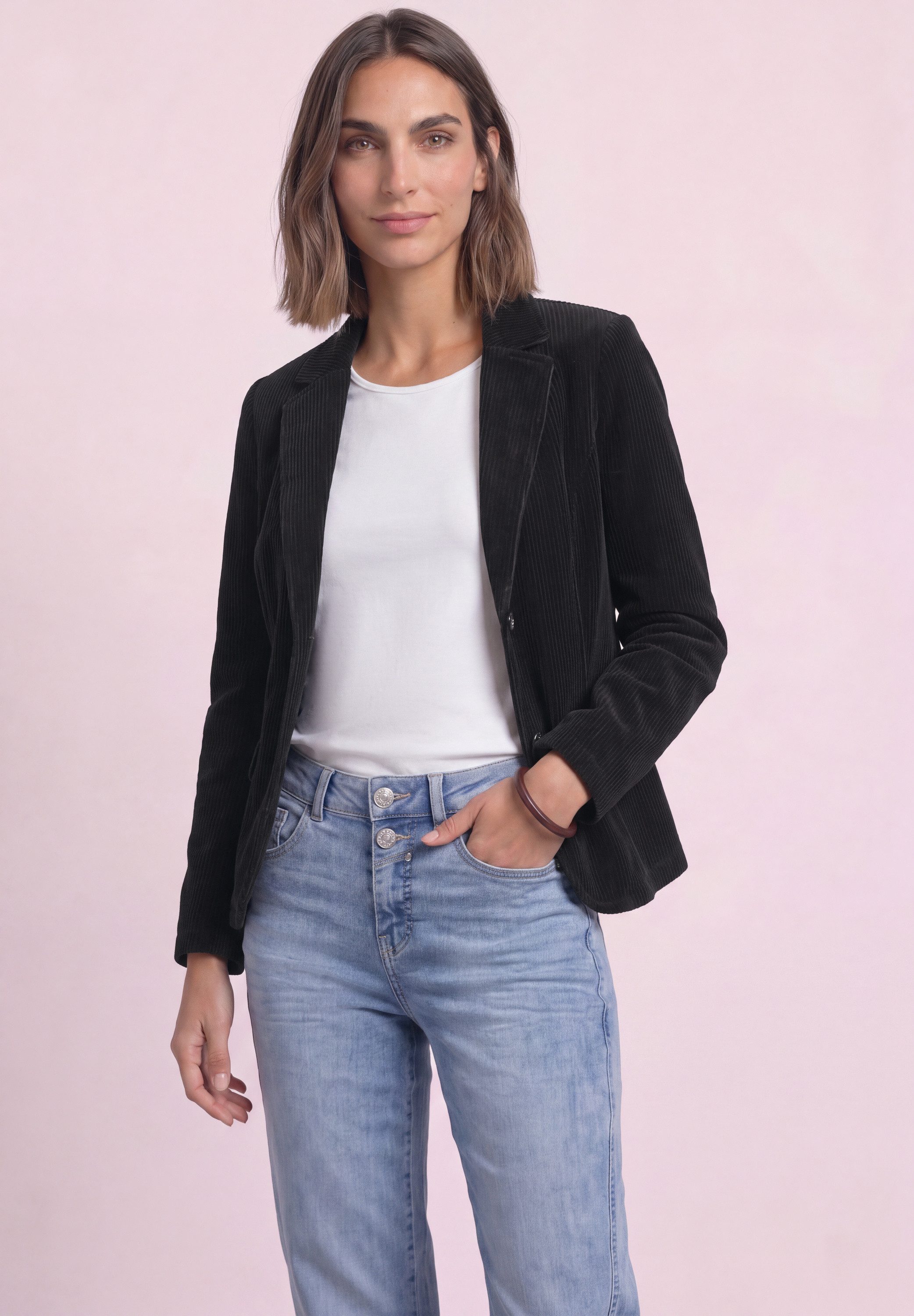 STREET ONE Kurzblazer in Cord-Optik