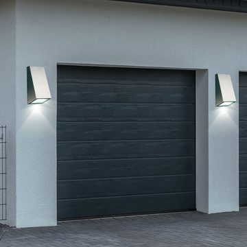 etc-shop Außen-Wandleuchte, Leuchtmittel inklusive, Warmweiß, LED 3 Watt Wand Leuchte Edelstahl Außen Beleuchtung Lampe IP44