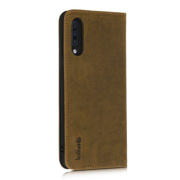 kalibri Handyhülle Hülle für Samsung Galaxy A50, Leder Handy Schutzhülle - Wallet Cover Case