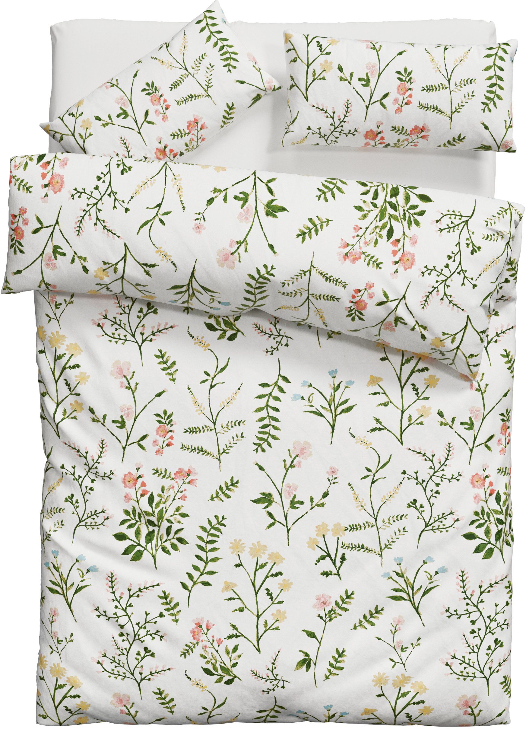 OTTO home Bettwäsche Claara, Renforcé, 2 teilig, mit Blumen Design, skandinavisch, romantische Bettwäsche