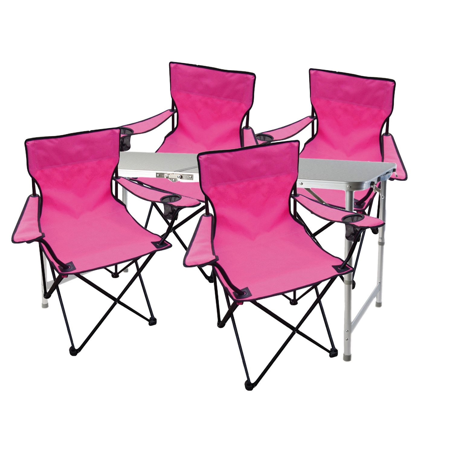 Mojawo Essgruppe 5-teiliges Campingmöbel Set Pink