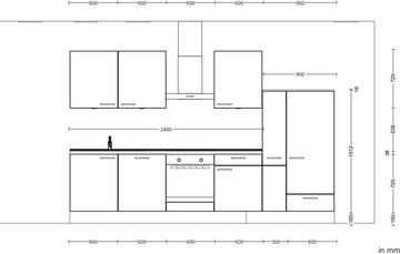 nobilia® Küchenzeile "Riva basic", vormontiert, Ausrichtung wählbar, Breite 330 cm, mit E-Geräten