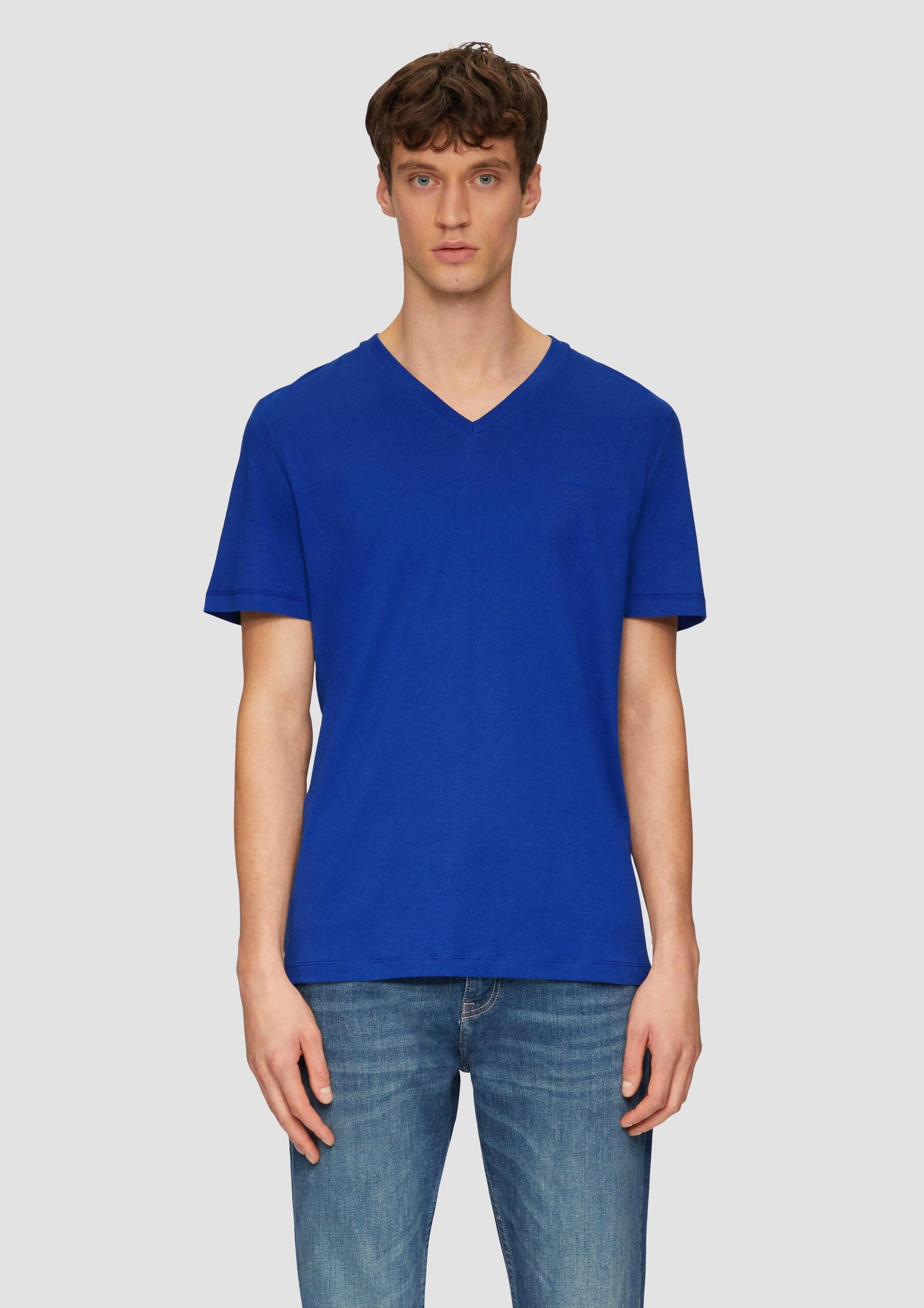 s.Oliver Kurzarmshirt T-Shirt T-Shirt mit V-Ausschnitt günstig online kaufen