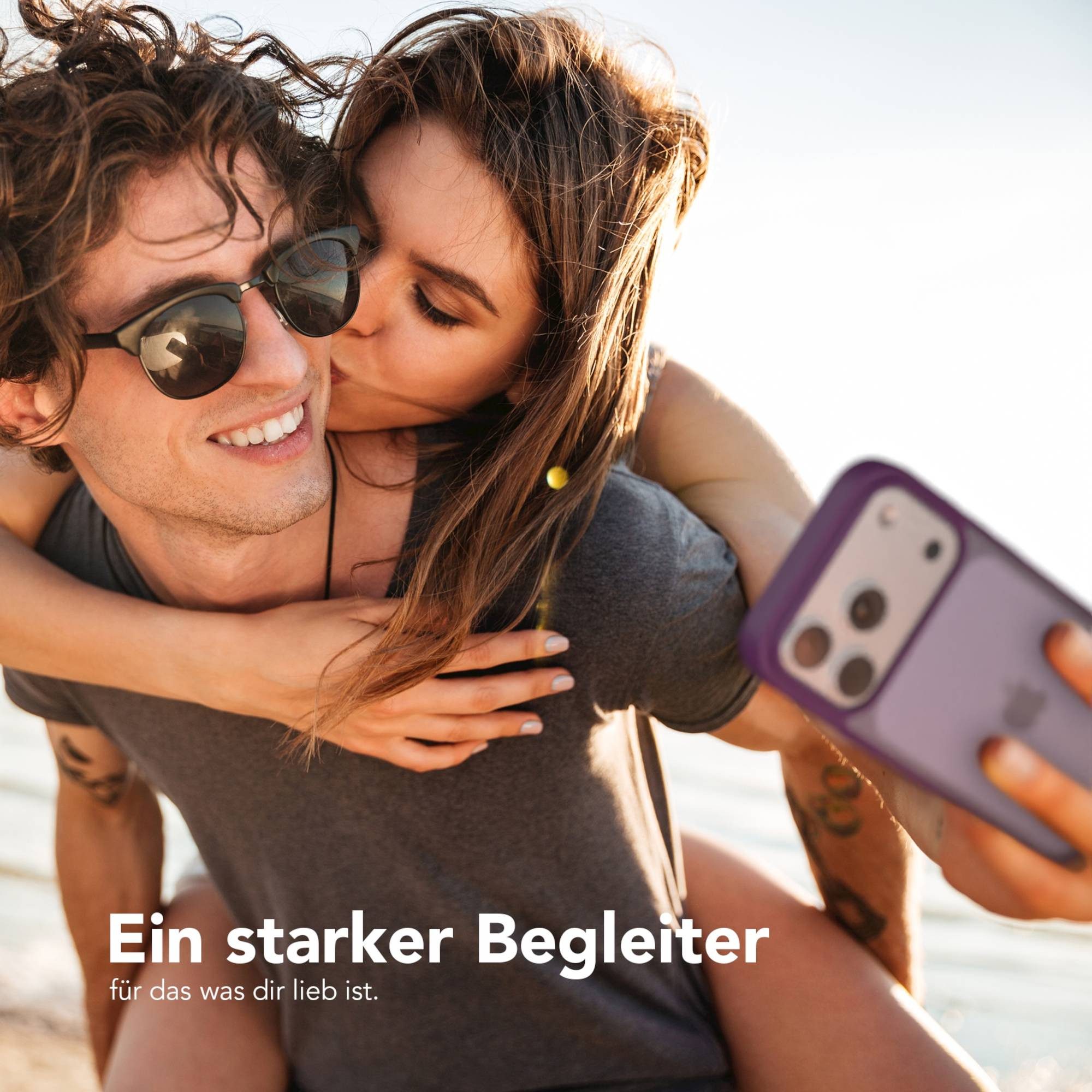 EAZY CASE Handyhülle Outdoor Case für Apple iPhone 17 Pro 6,3 Zoll, Outdoor Case mit Kameraschutz stoßfest Back Cover Violett – Bild 2 von 5