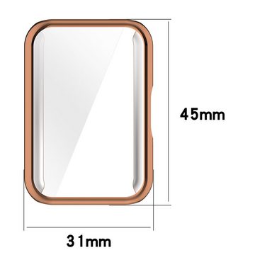 Wigento Smartwatch-Hülle Für Samsung Galaxy Fit 3 Full Cover TPU Electroplated SmartWatch Hülle