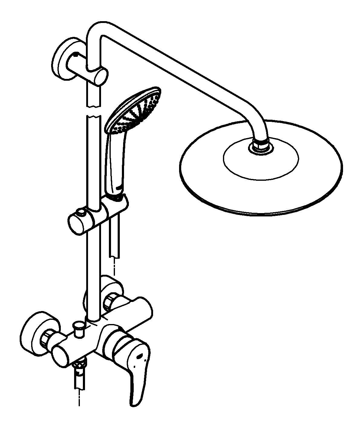 260, Mit Euphoria Einhandmischer Handbrause Duschsystem 110 Grohe Chrom Euphoria - Massage