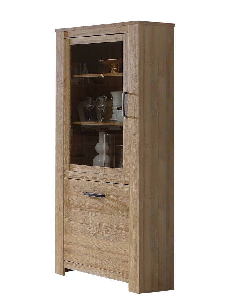 expendio Vitrine Hauke 3 Alteiche 77x186x43 cm mit viel Stauraum