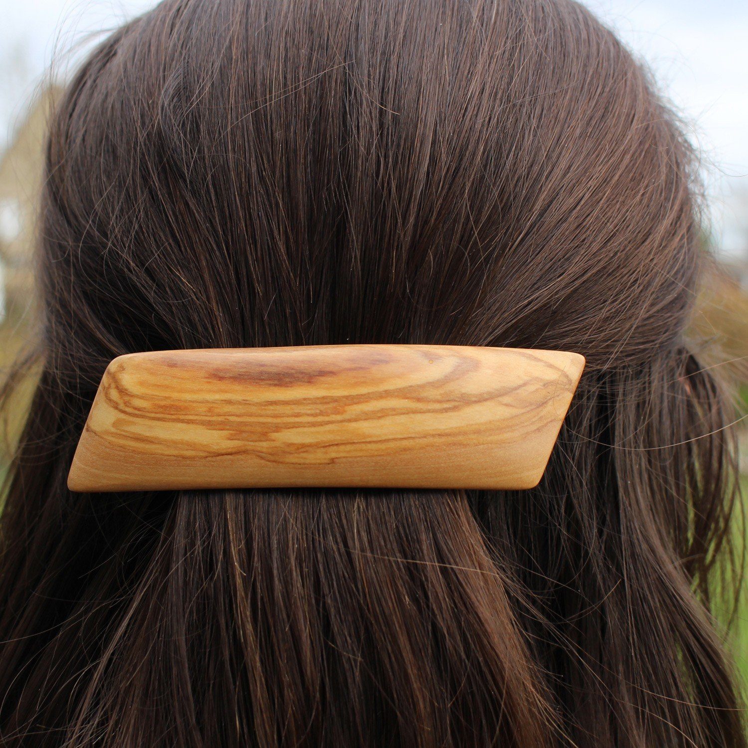 mitienda Schleier Haarspange aus Holz, Haarschmuck Klara