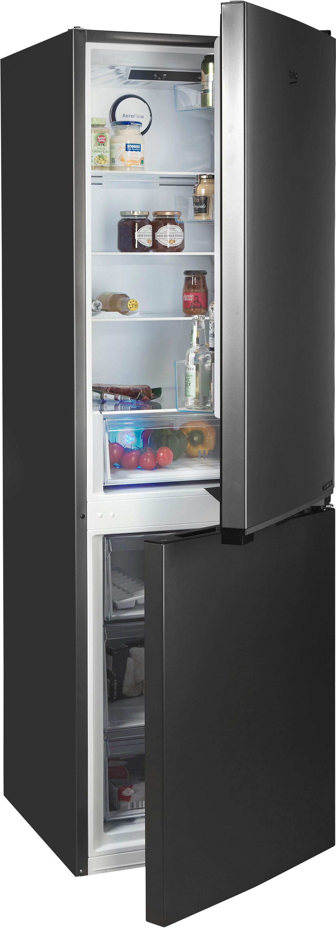 BEKO Kühl-/Gefrierkombination B5RCNA366OHG 7524620027, 186,5 cm hoch, 59,5 cm breit, HarvestFresh™ - längerer Erhalt von Vitaminen – Bild 4 von 5