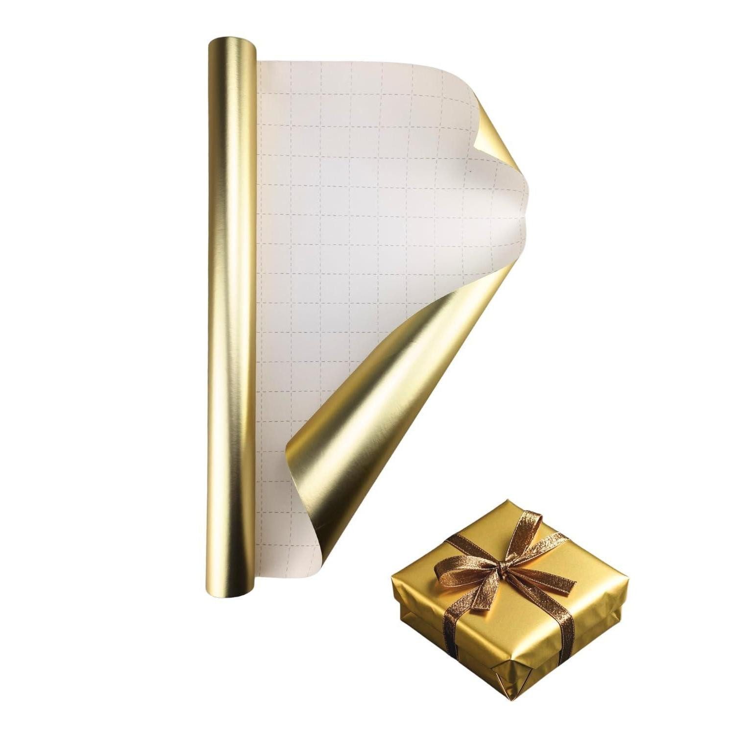 LuxusKollektion Geschenkpapier Geschenkpapier Mattgold 43cm x 3m