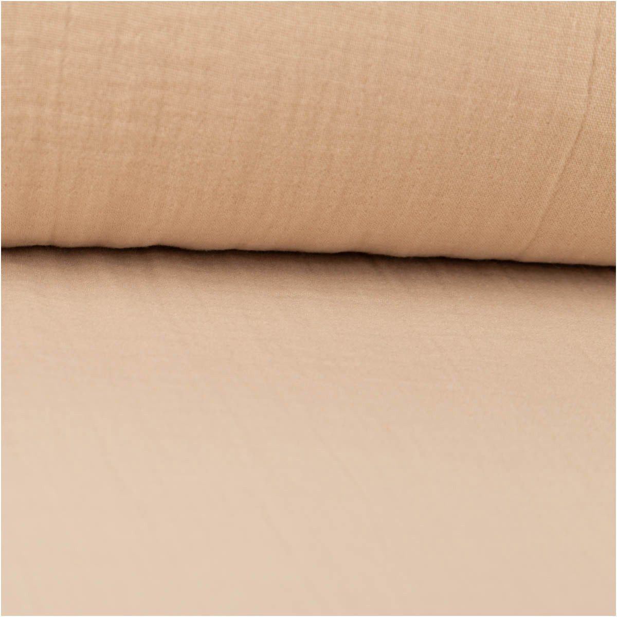 SCHÖNER LEBEN. Stoff Musselin Stoff Meterware Baumwolle uni Natur Extrabreite 280cm