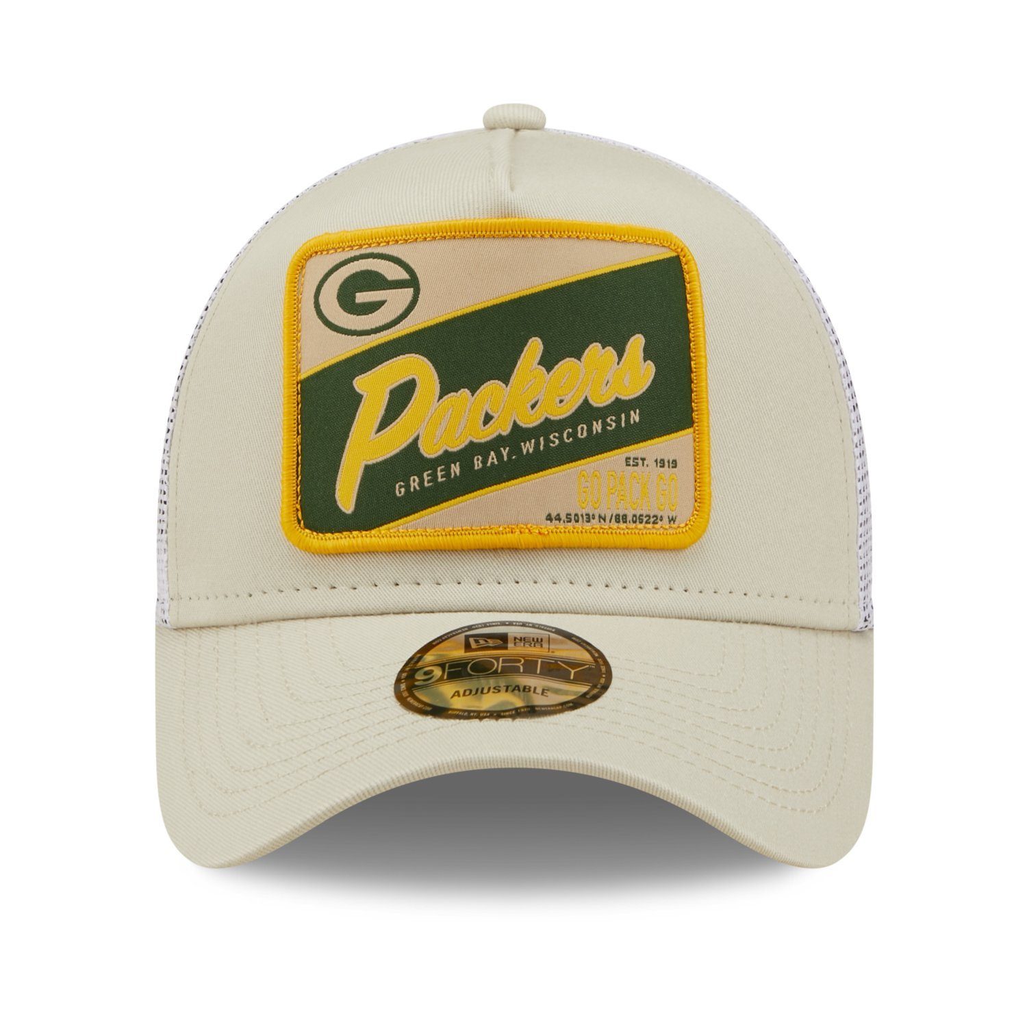 New Era Trucker Cap AFrame Trucker Green Bay Packers