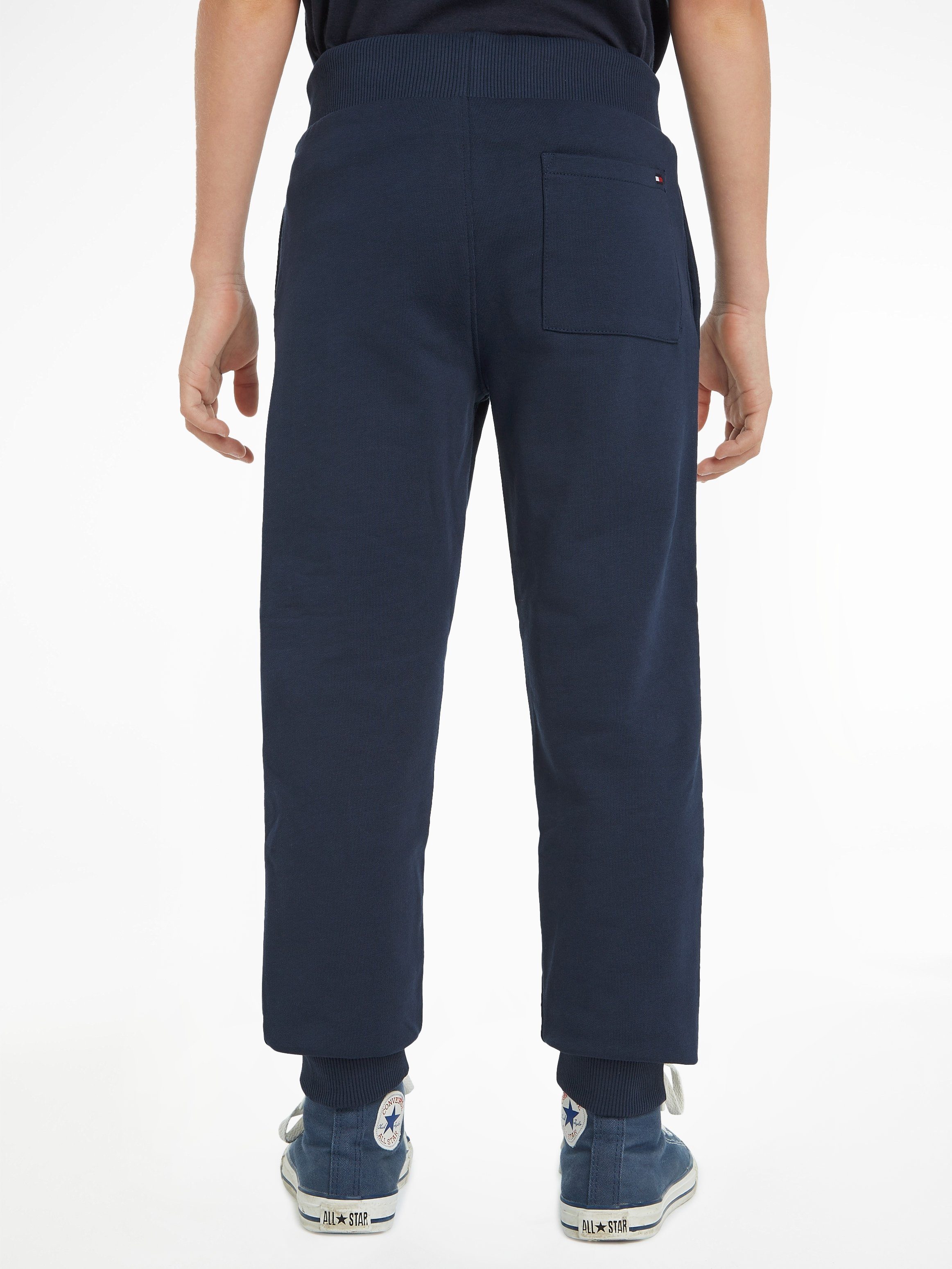 Tommy Hilfiger Jogginghose mit Tommy auf dem Hilfiger Twilight_Navy Logo-Schriftzug Bein