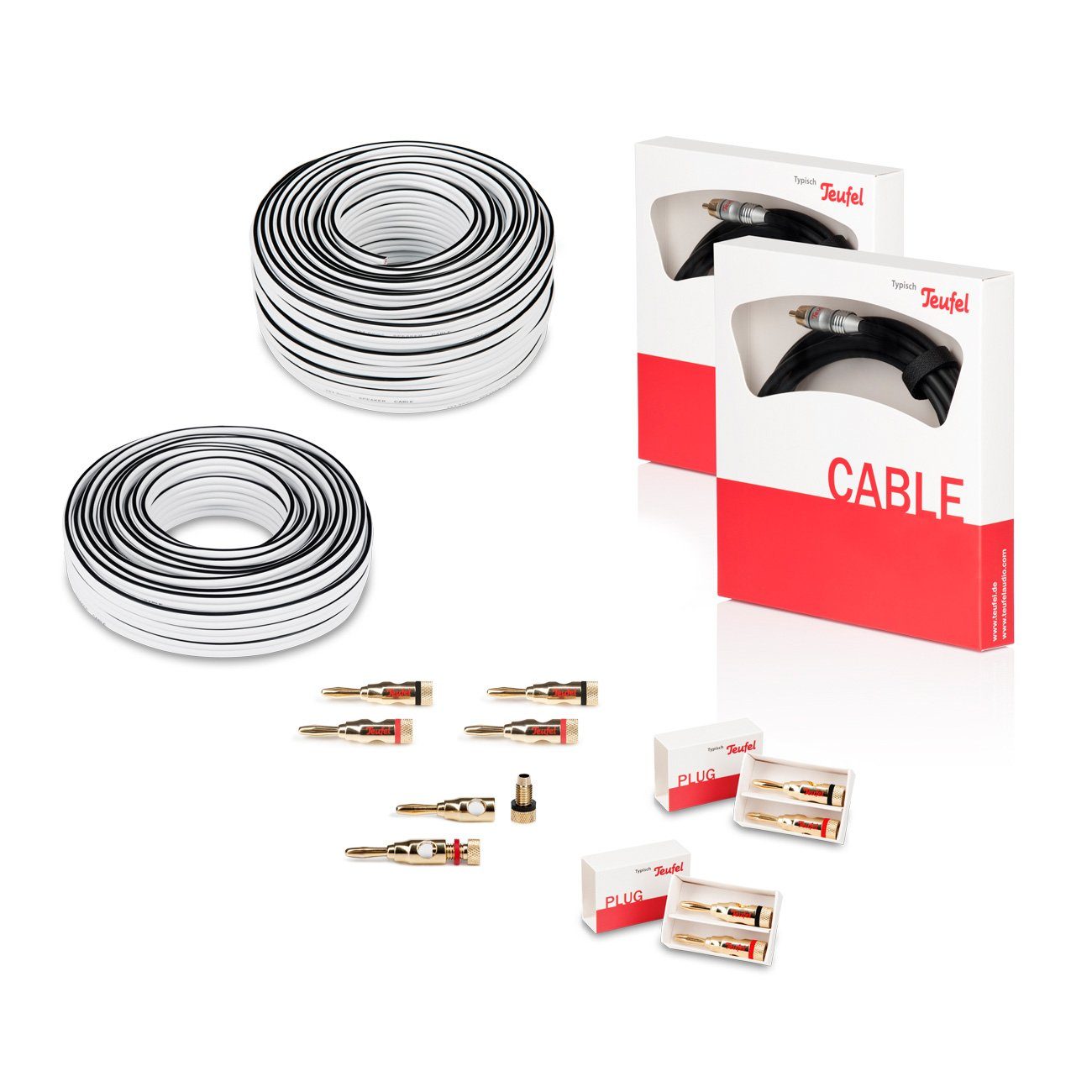 Teufel 5.2 Heimkino-Kabel-Set 50m² "Performance" C4545HS Audio-Kabel